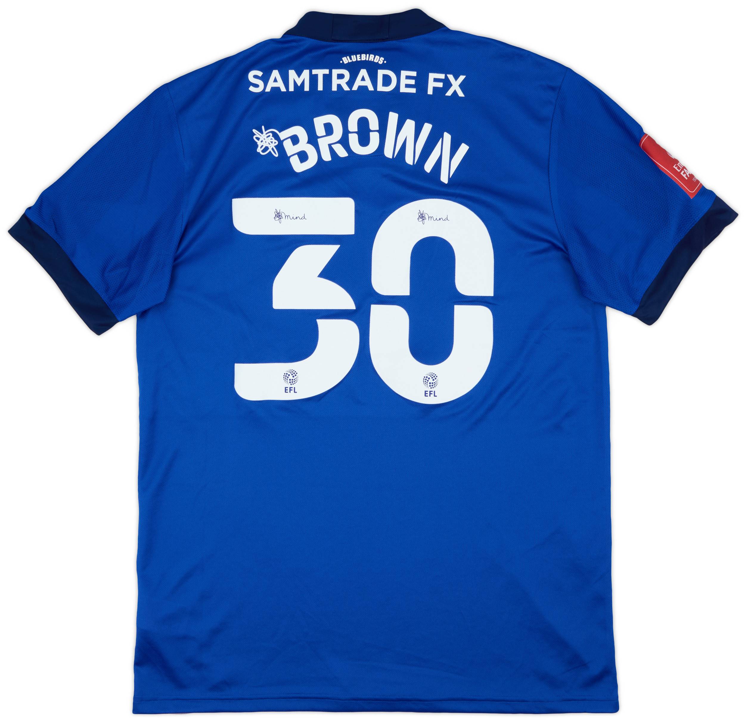 2021-22 Cardiff Match Issue FA Cup Home Shirt Brown #30
