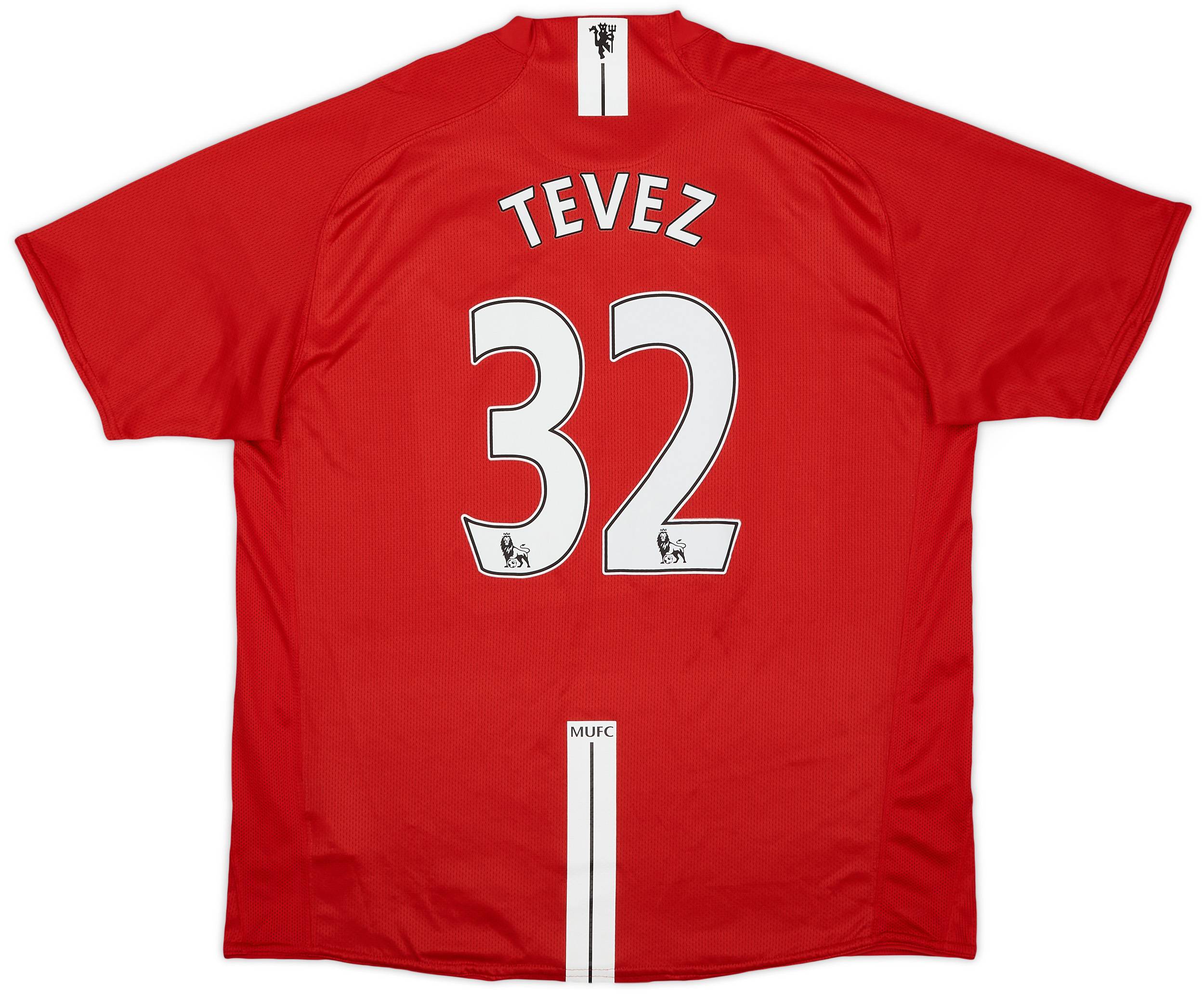 2007-09 Manchester United Home Shirt Tevez #32 - 8/10 - (XL)