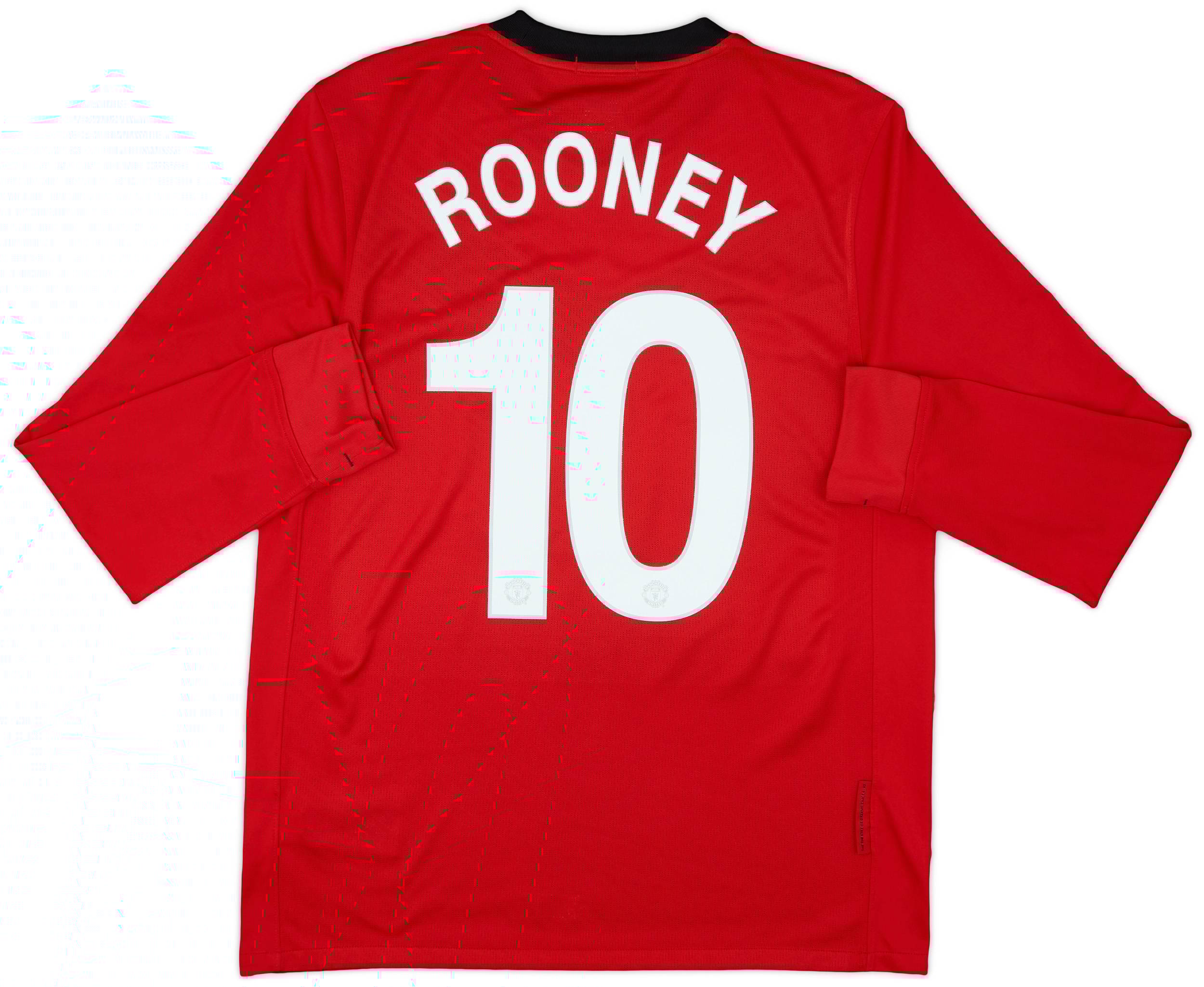 2009-10 Manchester United Home L/S Shirt Rooney #10 - 10/10 - (M)