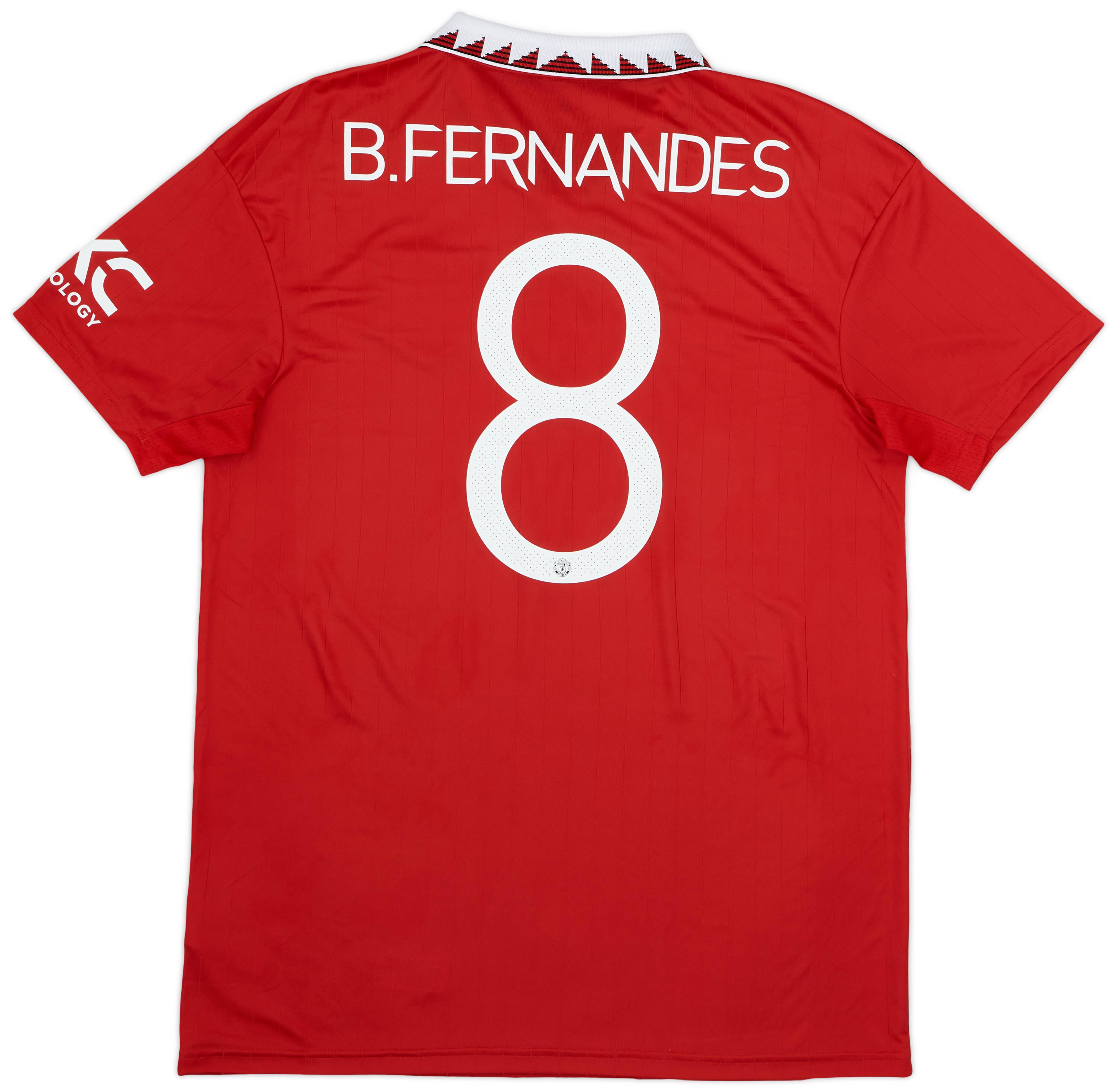 2022-23 Manchester United Home Shirt B. Fernandes #8 - 9/10 - (L)