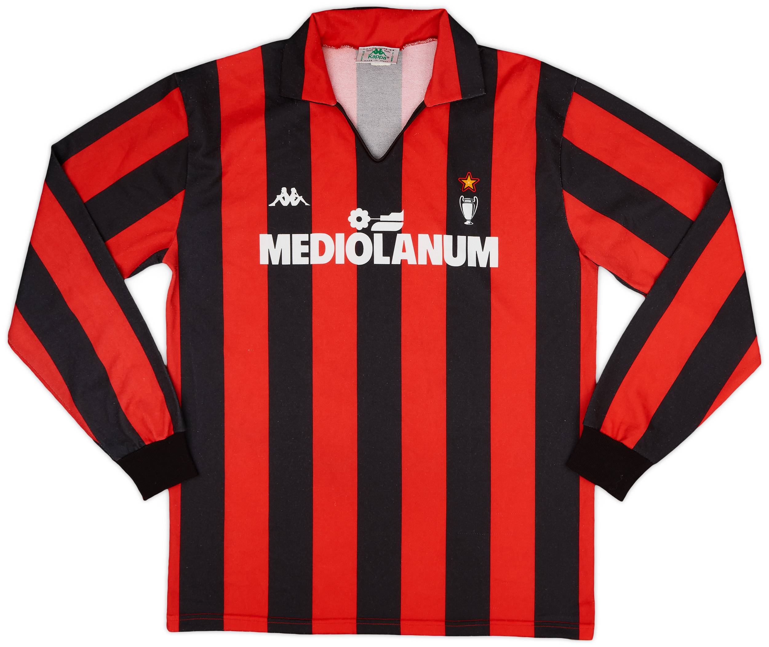 1989-90 AC Milan Basic Home L/S Shirt - 8/10 - (L)