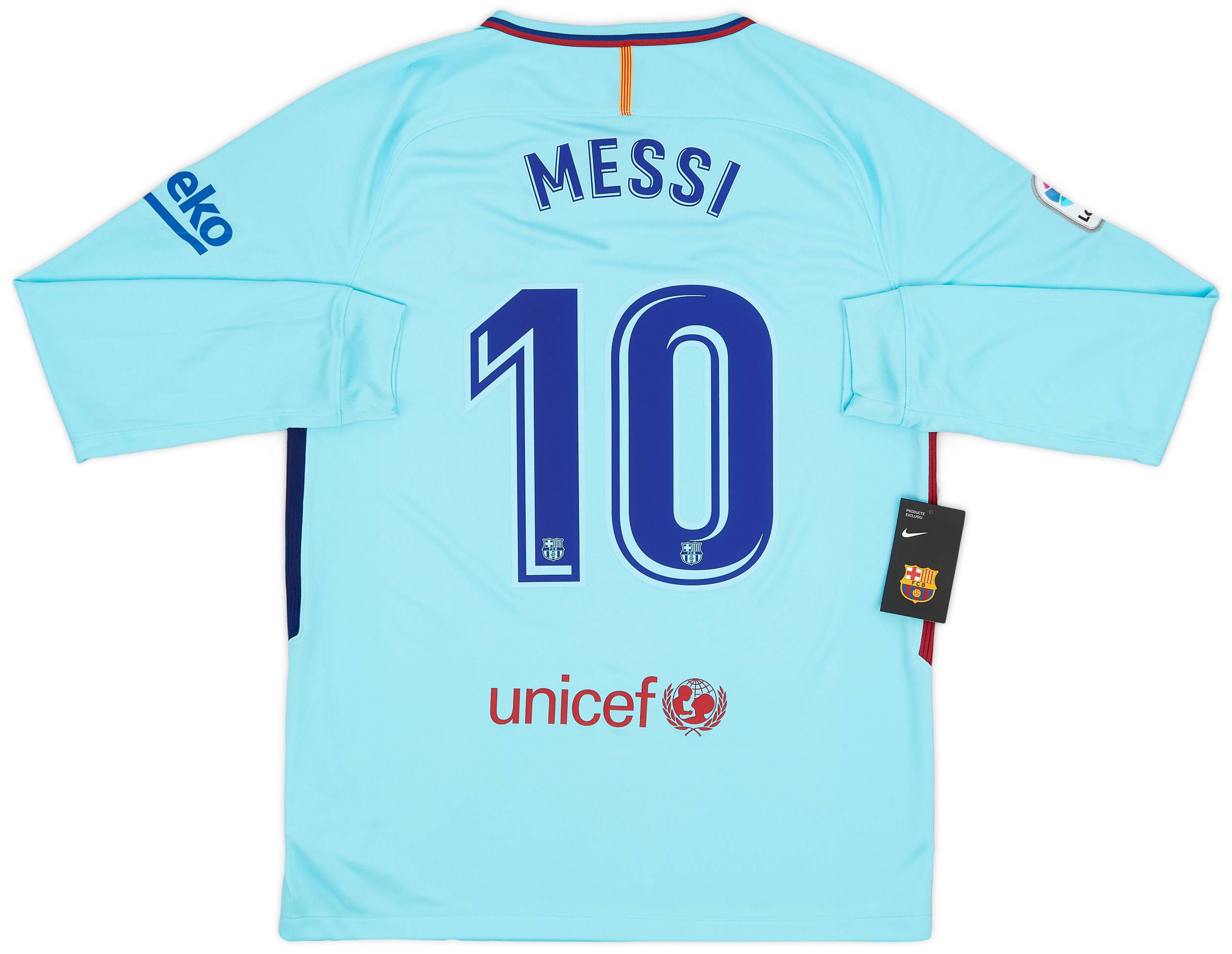 2017-18 Barcelona Away L/S Shirt Messi #10