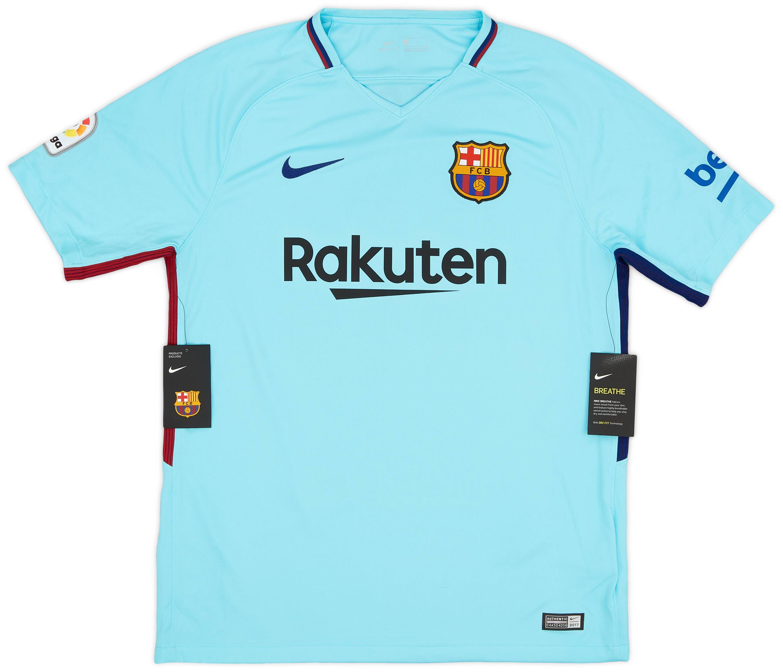 17-18 FC Barcelona MESSI 10番　away NIKE S 2017-18 Barcelona Authentic Away Shirt Messi #10