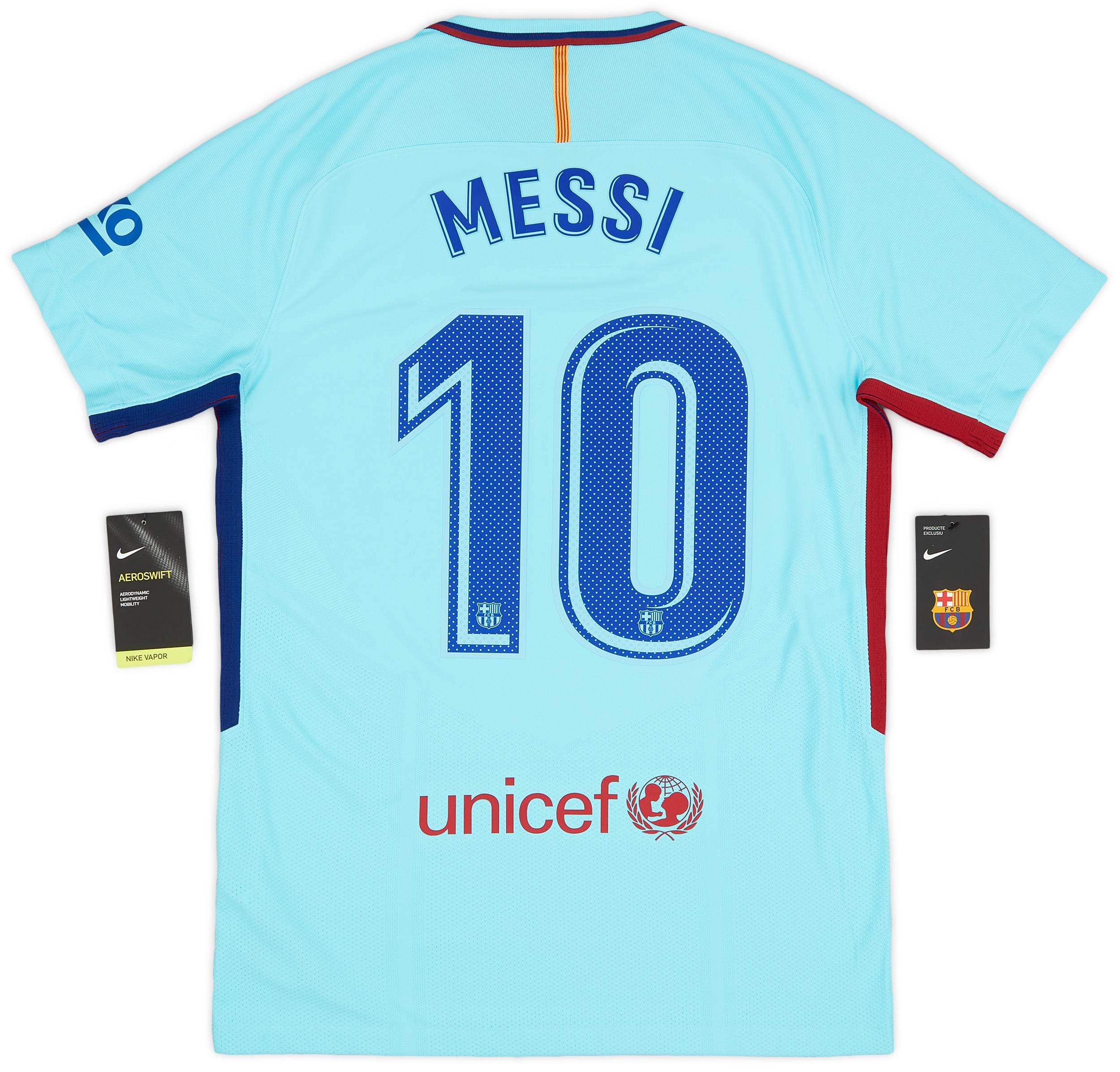 2017-18 Barcelona Authentic Away Shirt Messi #10