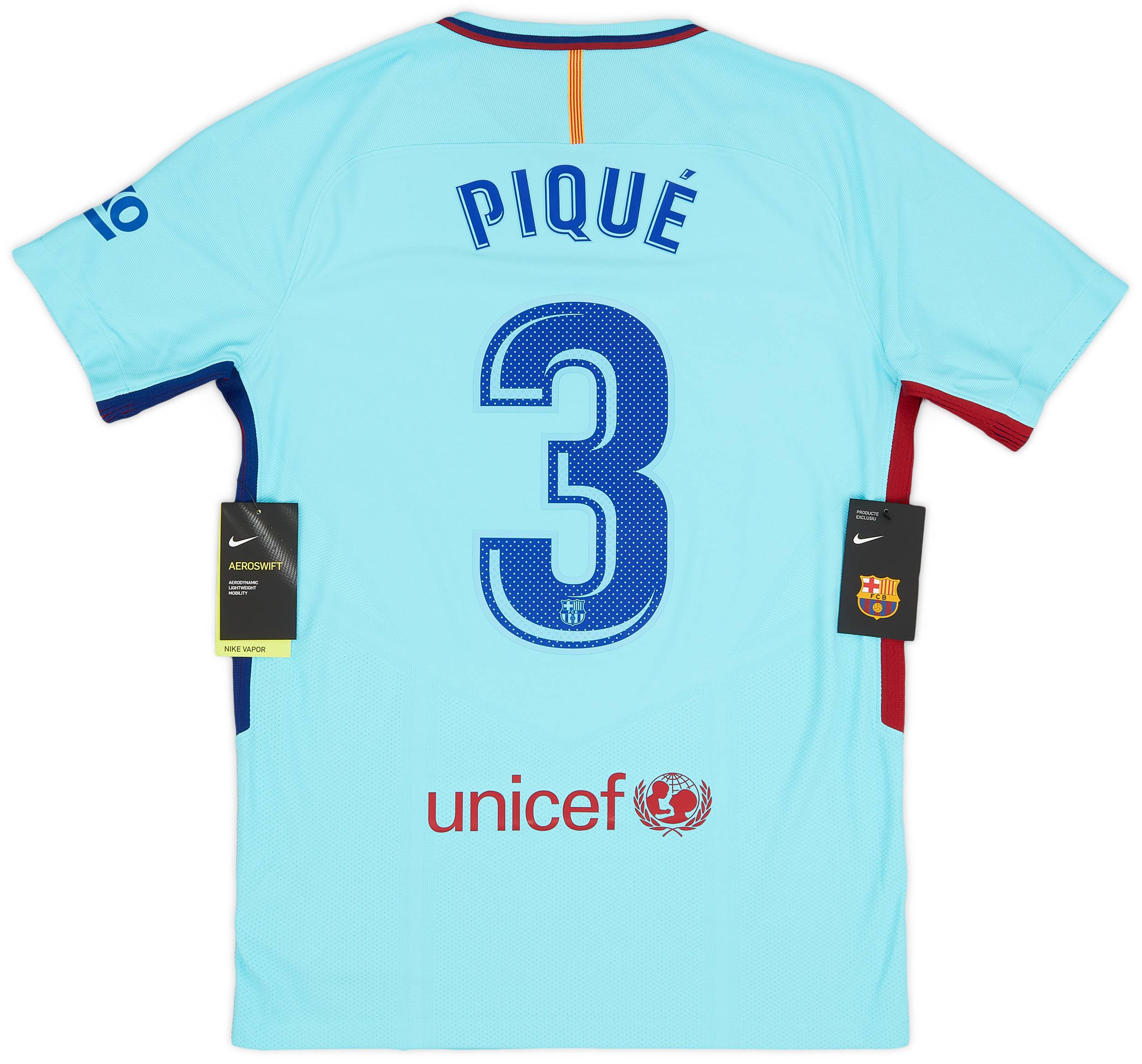 2017-18 Barcelona Authentic Away Shirt Pique #3