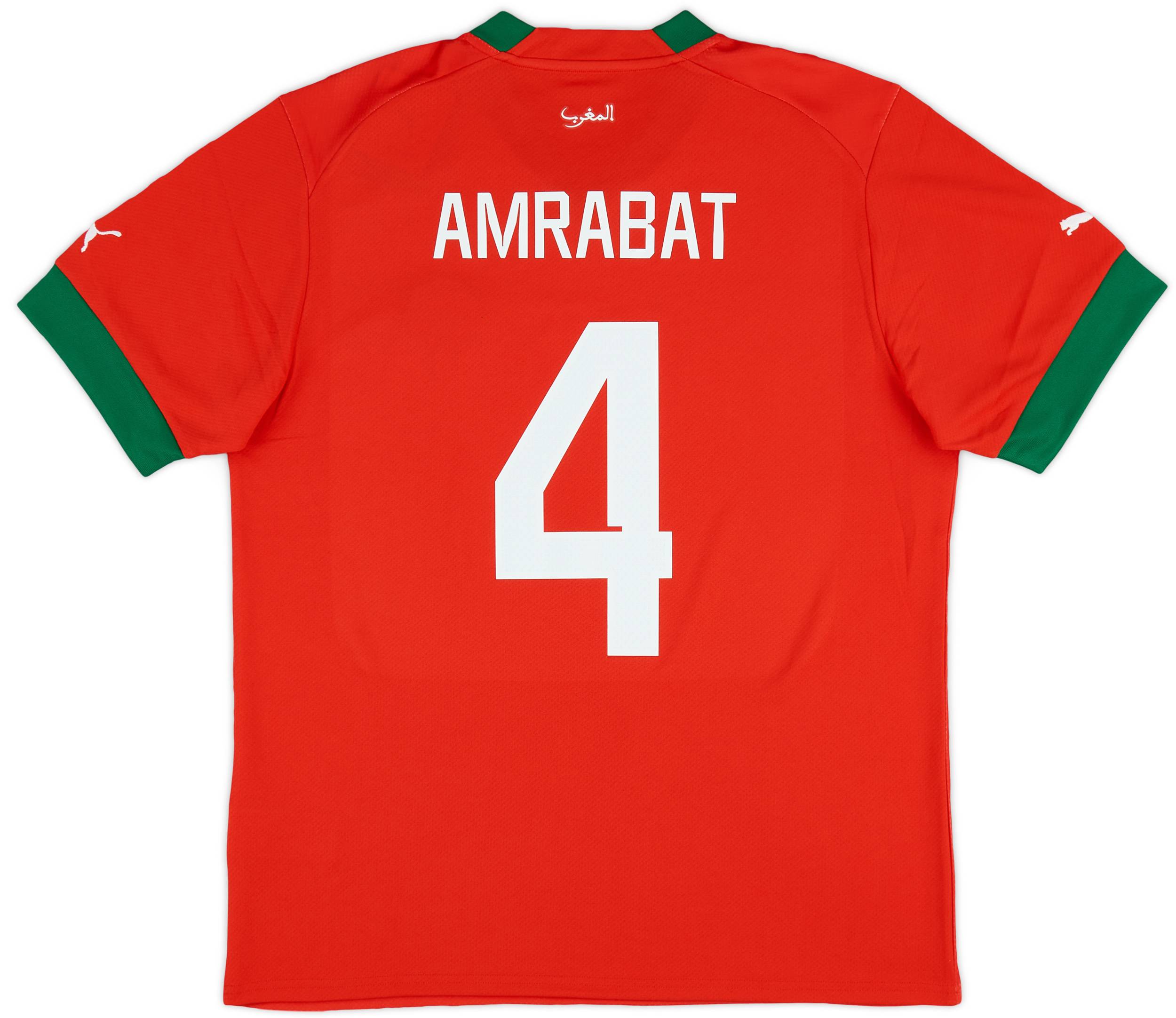 2022-23 Morocco Home Shirt Amrabat #4