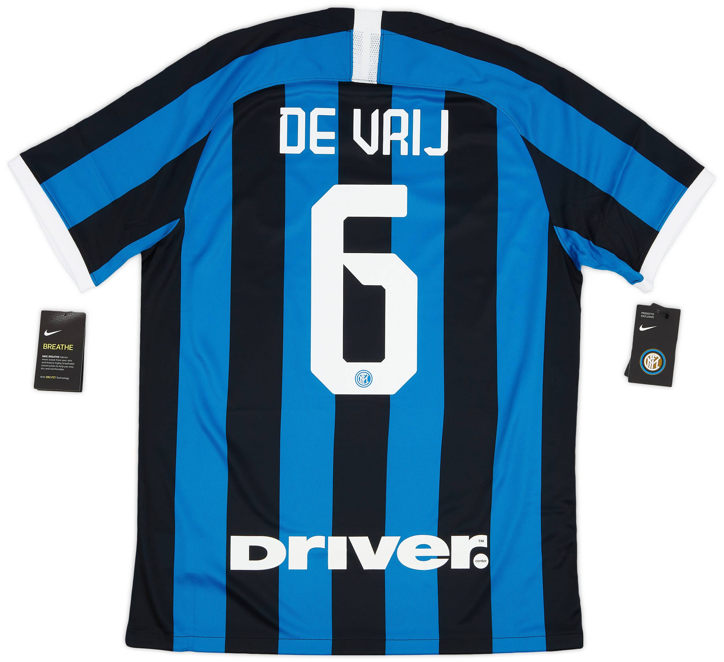 2019-20 Inter Milan Home Shirt De Vrij #6