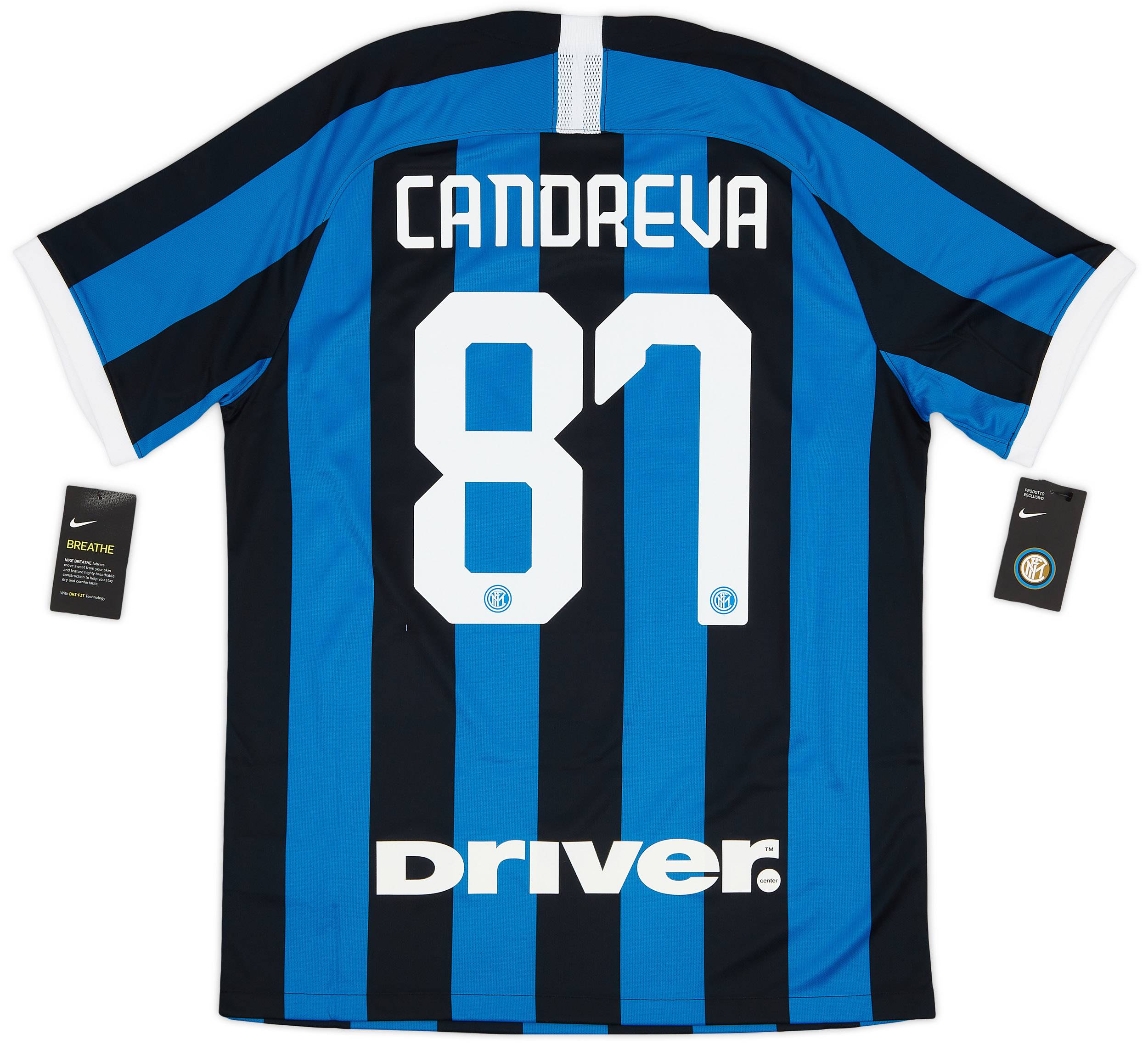 2019-20 Inter Milan Home Shirt Candreva #87