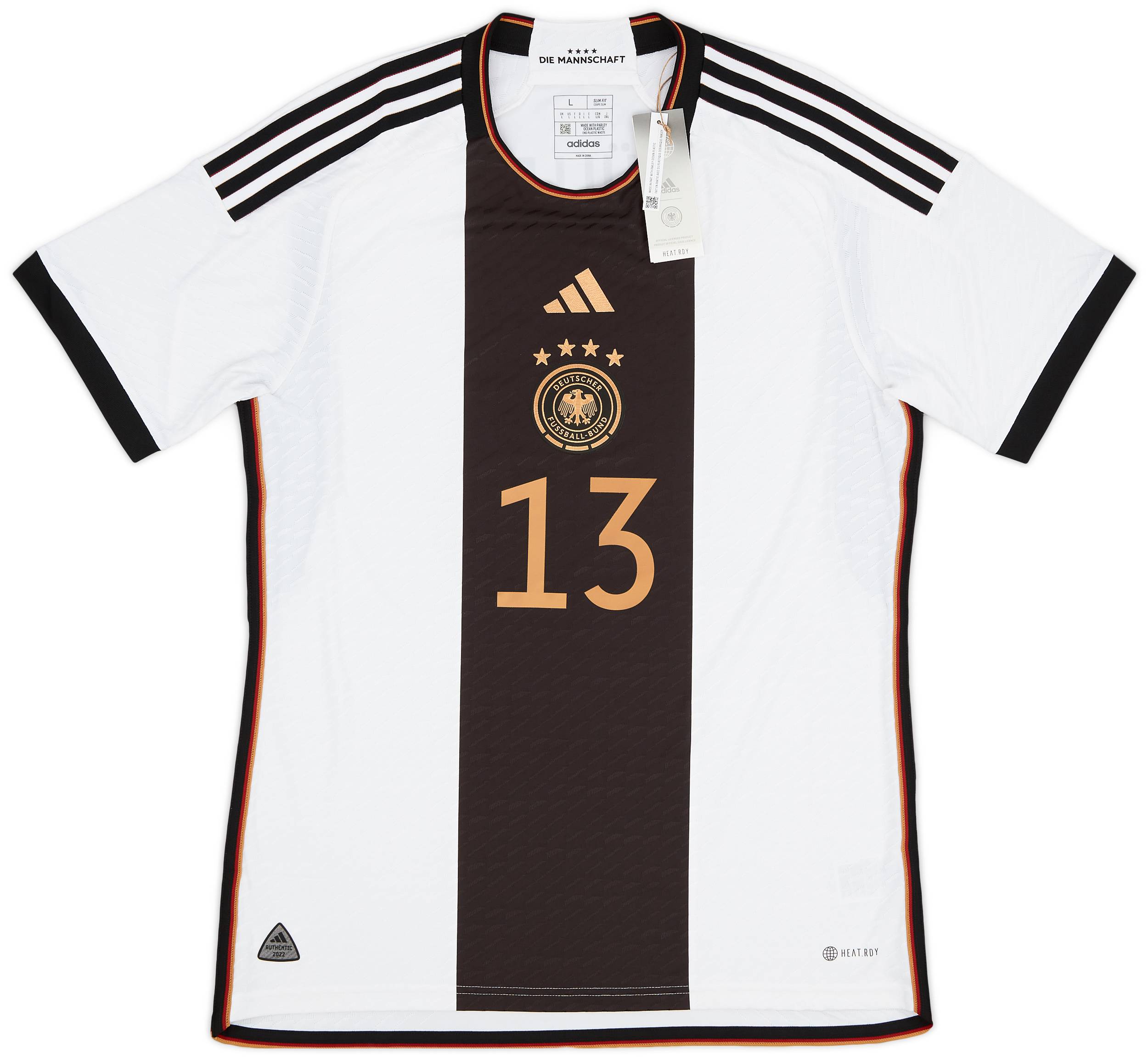 正規品　adidas ドイツ代表 MÜLLER 13番 シャツ adidas ドイツ代表 2022 ユニフォーム ホーム 半袖