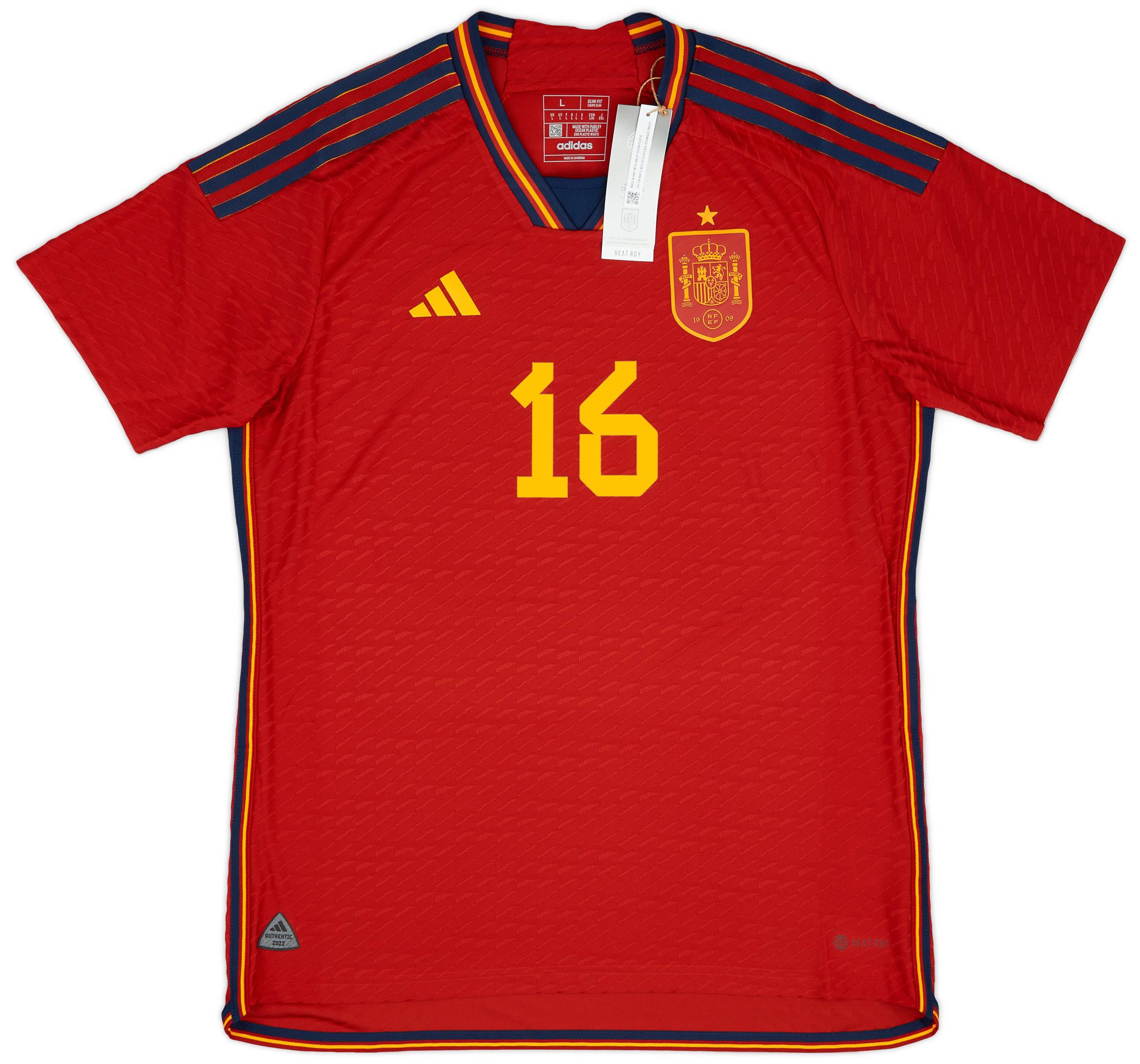 2022-23 Spain Authentic Home Shirt Rodrigo #16