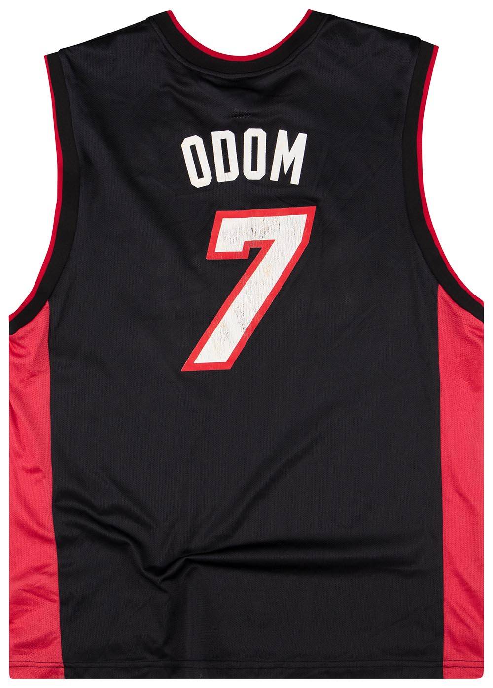 2003-04 Miami Heat Odom #7 Reebok Jersey (Away) L