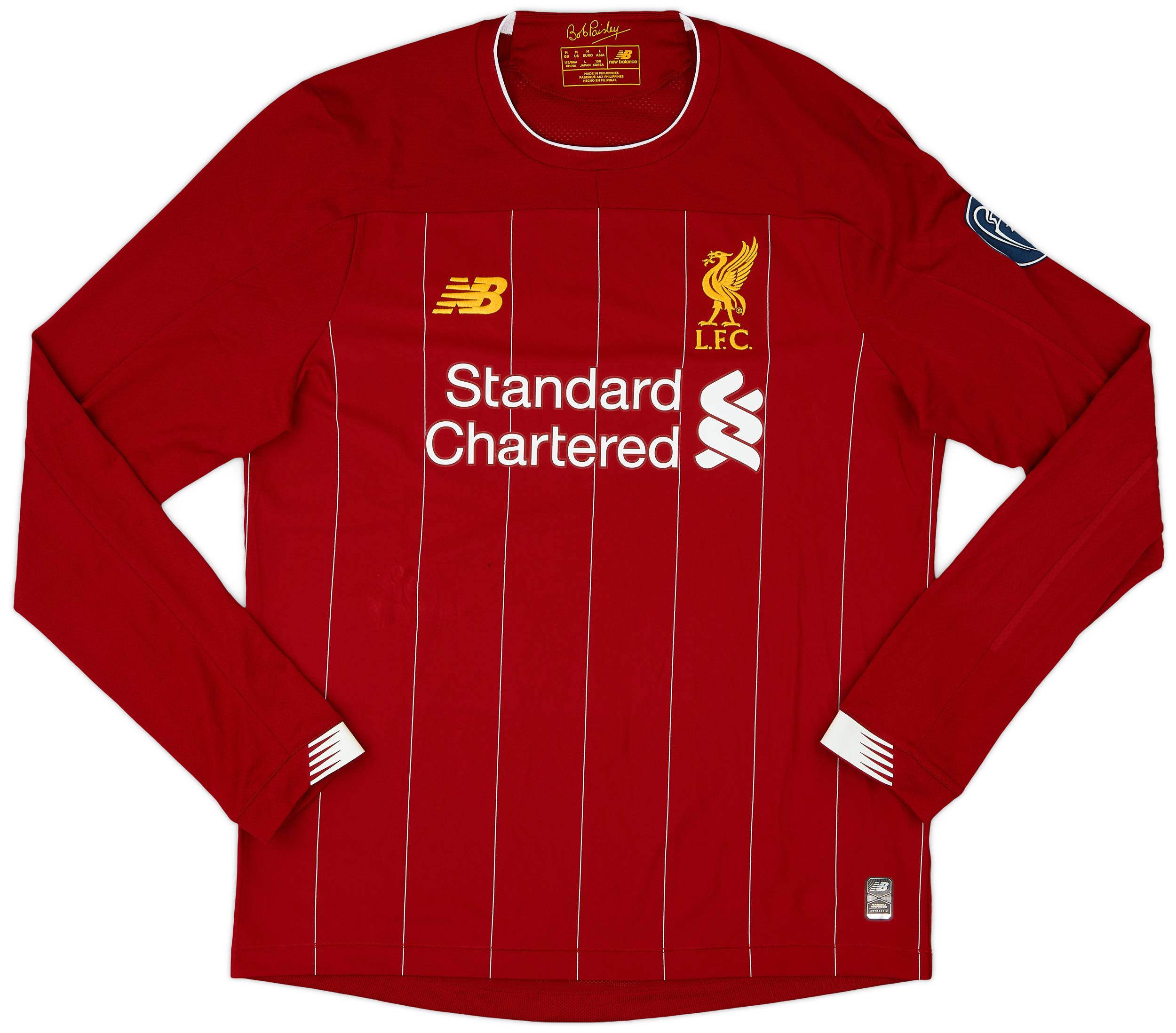 2019-20 Liverpool Home L/S Shirt - 9/10 - (M)