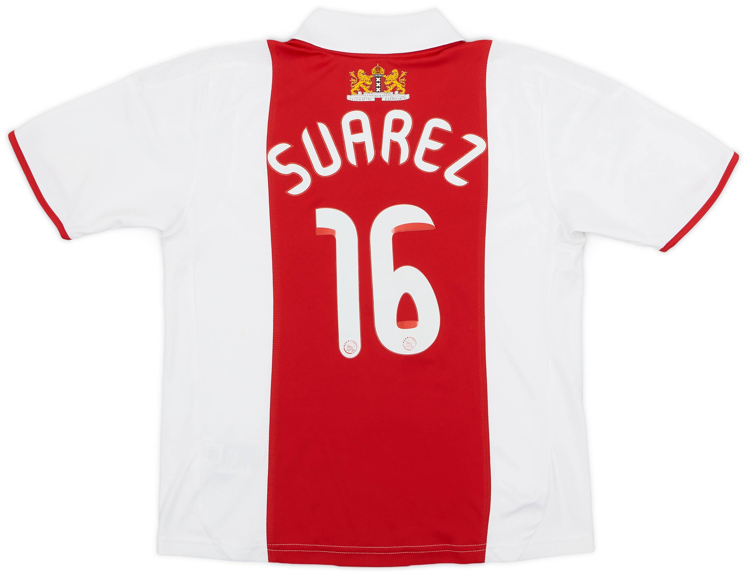 2009 10 Ajax Home Shirt Suarez 16 8 10 M.Boys
