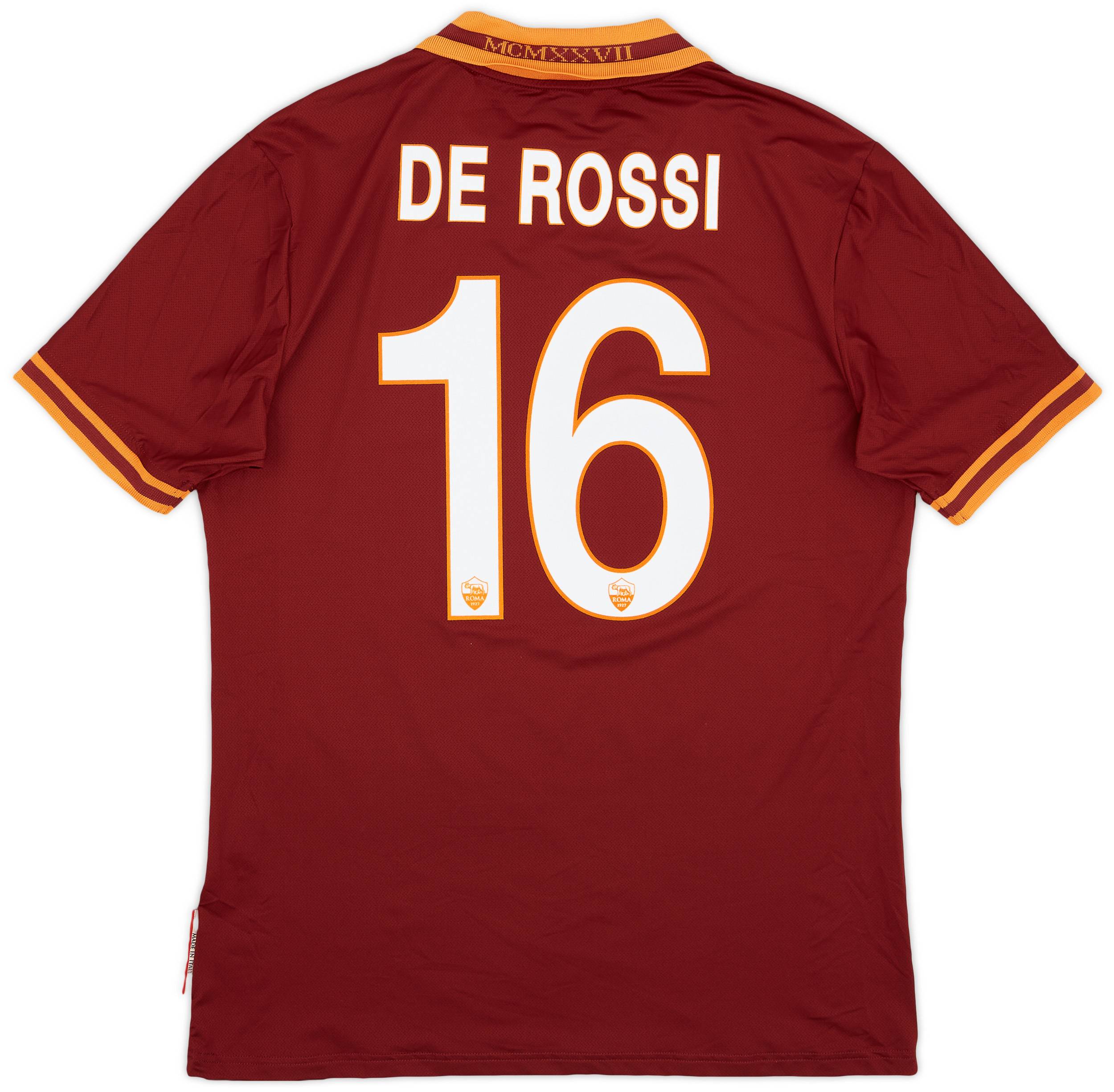2013-14 Roma Home Shirt De Rossi #16 (XL)