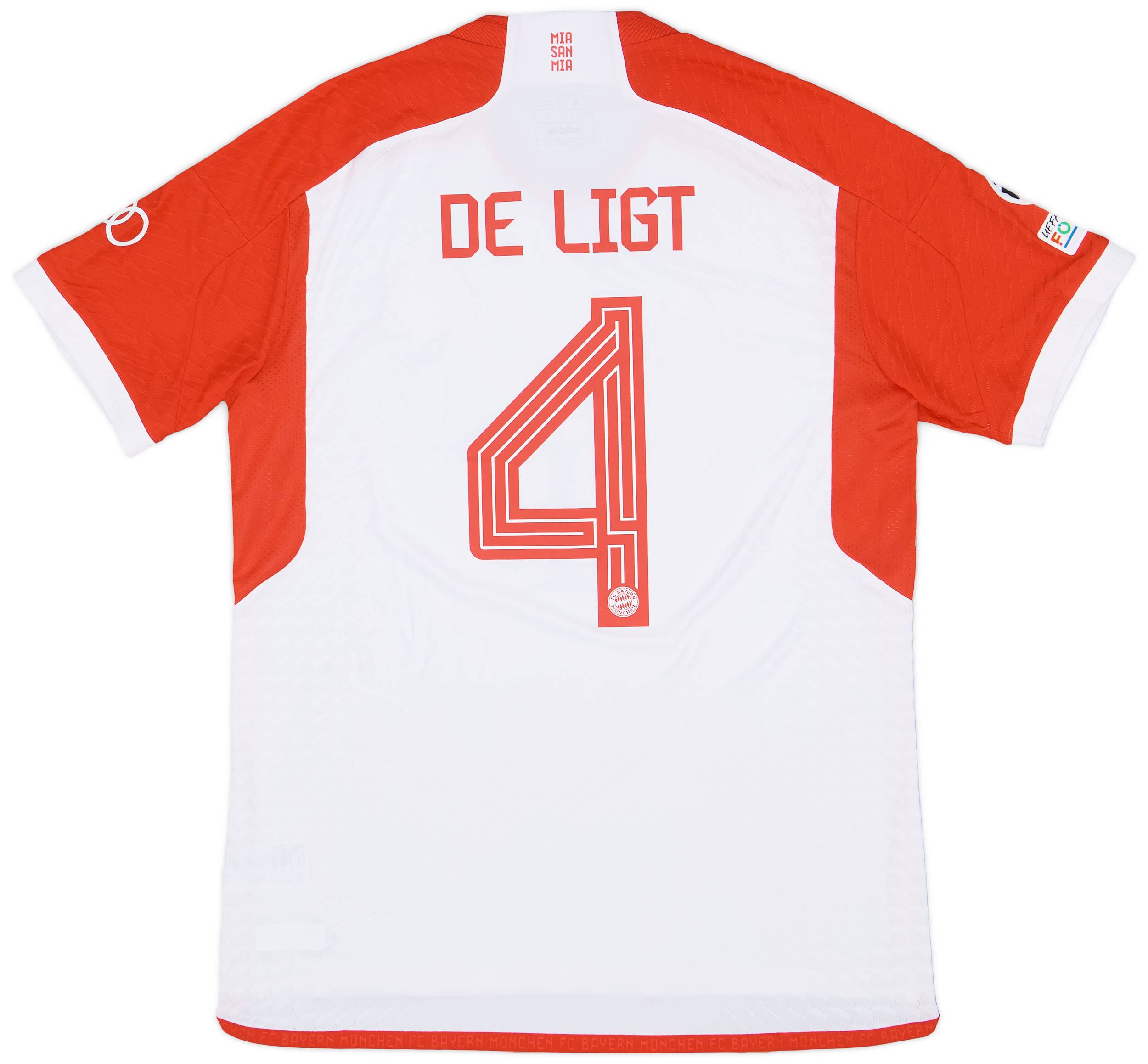 2023-24 Bayern Munich Champions League Match Issue Home Shirt De Ligt #4