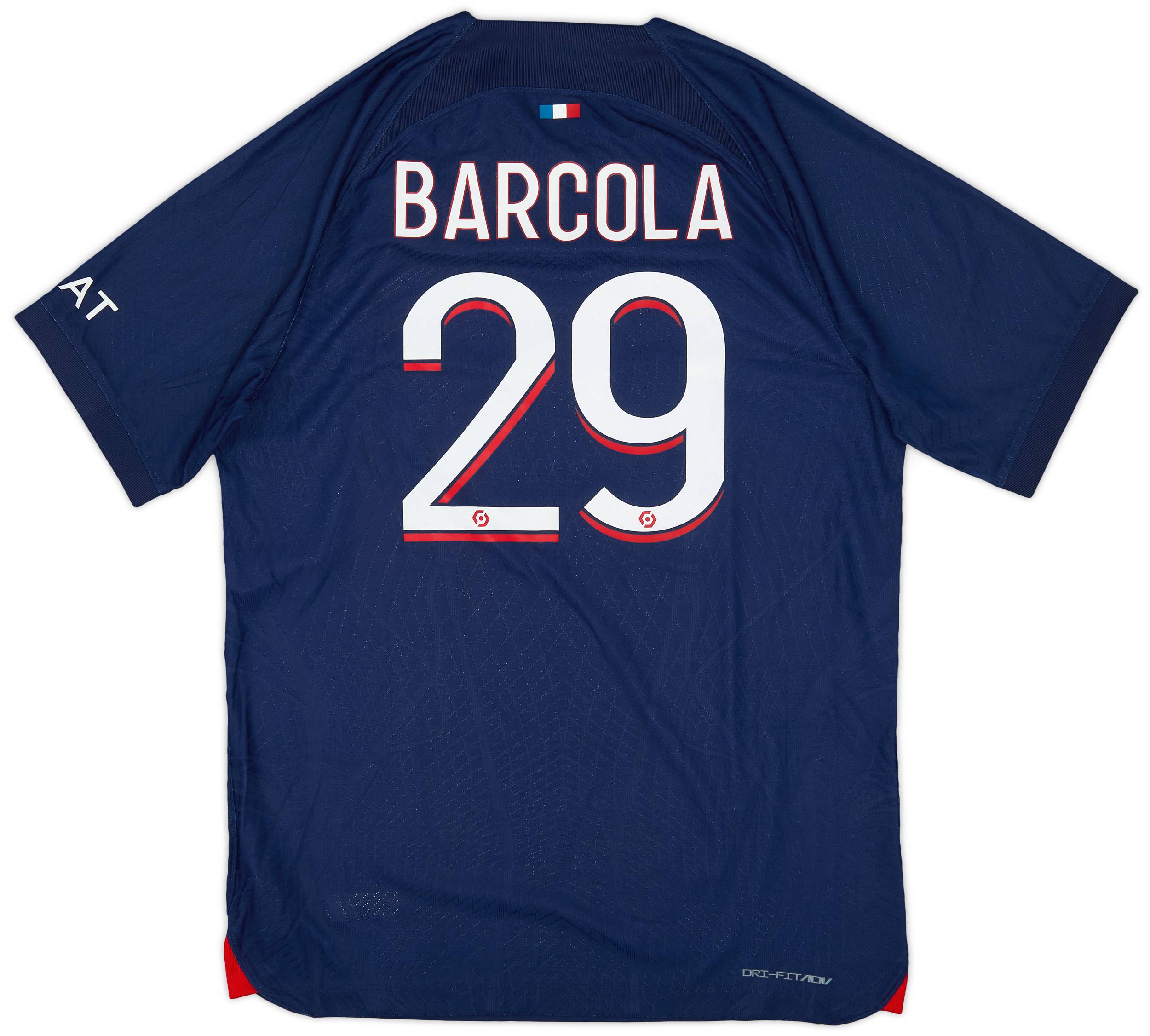 Paris Saint-Germain BARCOLA 29オーセンティック 2023-24 Paris Saint-Germain Authentic Home Shirt Barcola #29 (M)