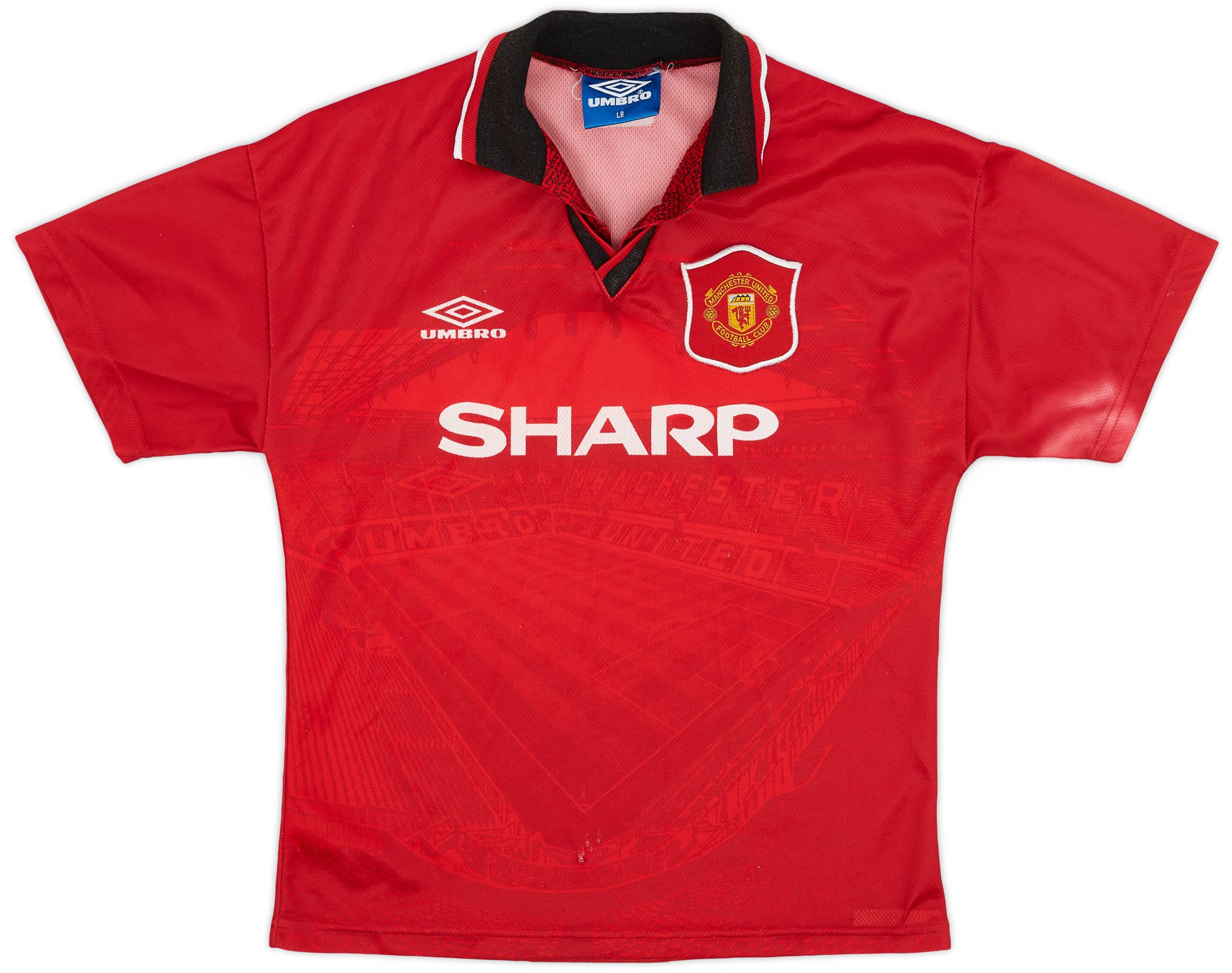 1994-96 Manchester United Home Shirt - 5/10 - (L.Boys)