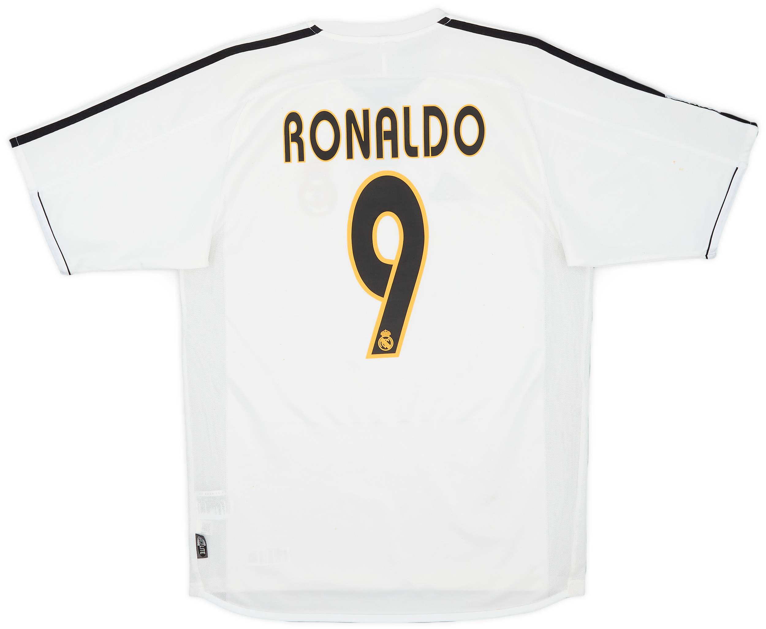2003-04 Real Madrid Home Shirt Ronaldo #9 - 6/10 - (S)