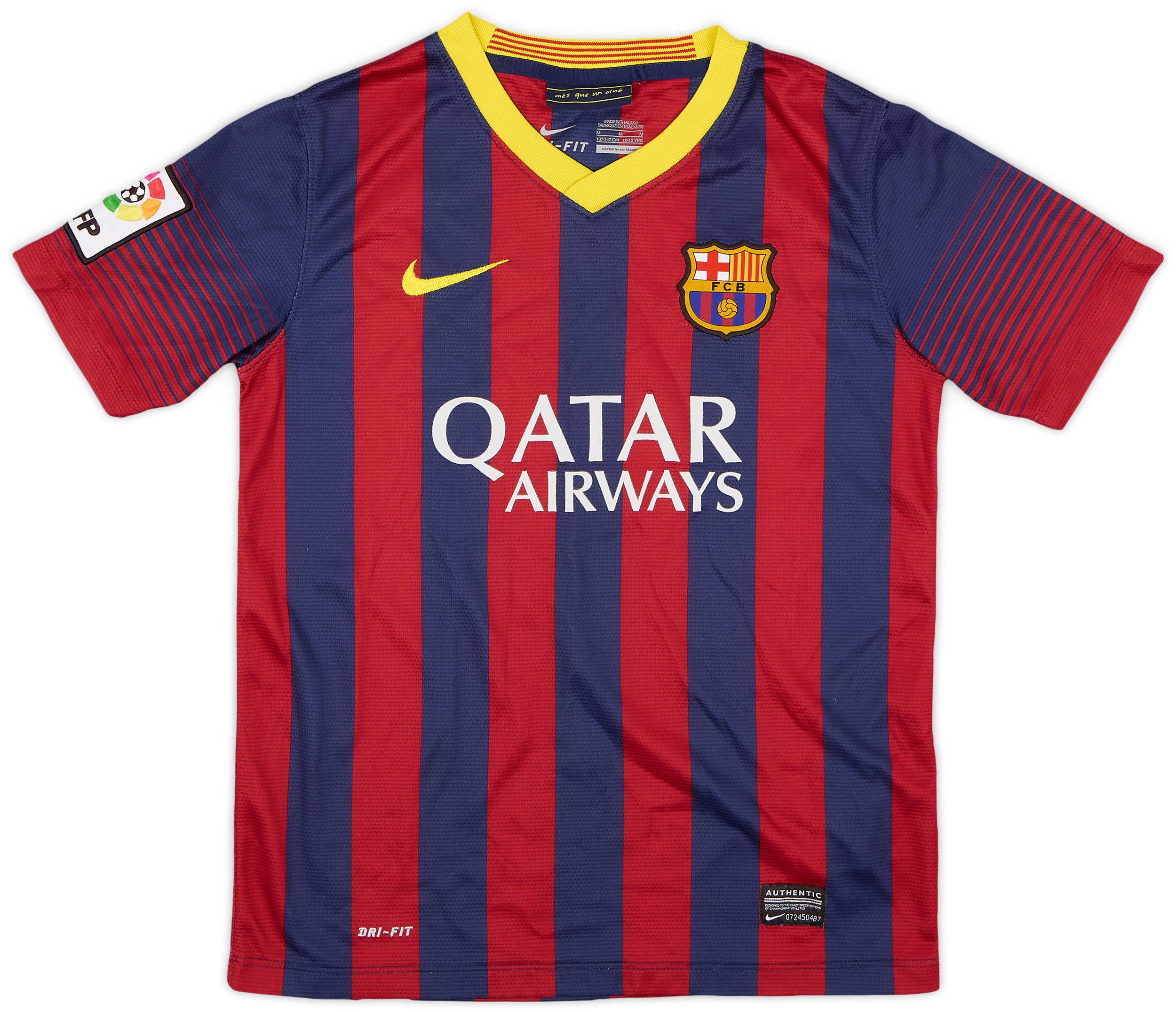 2013-14 Barcelona Home Shirt - 8/10 - (M.Boys)