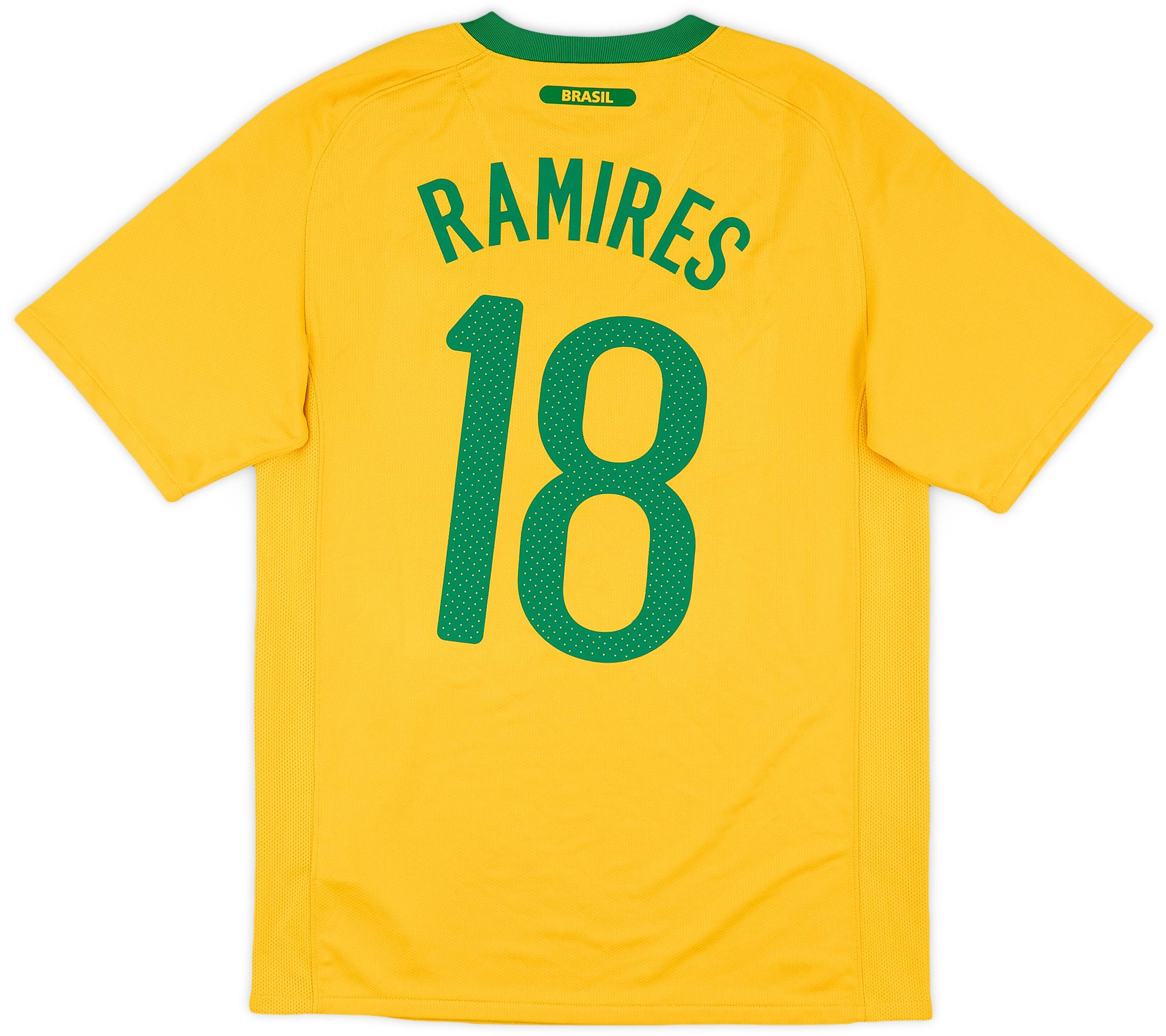 2010-11 Brazil Home Shirt Ramires #18 - 7/10 - (S)