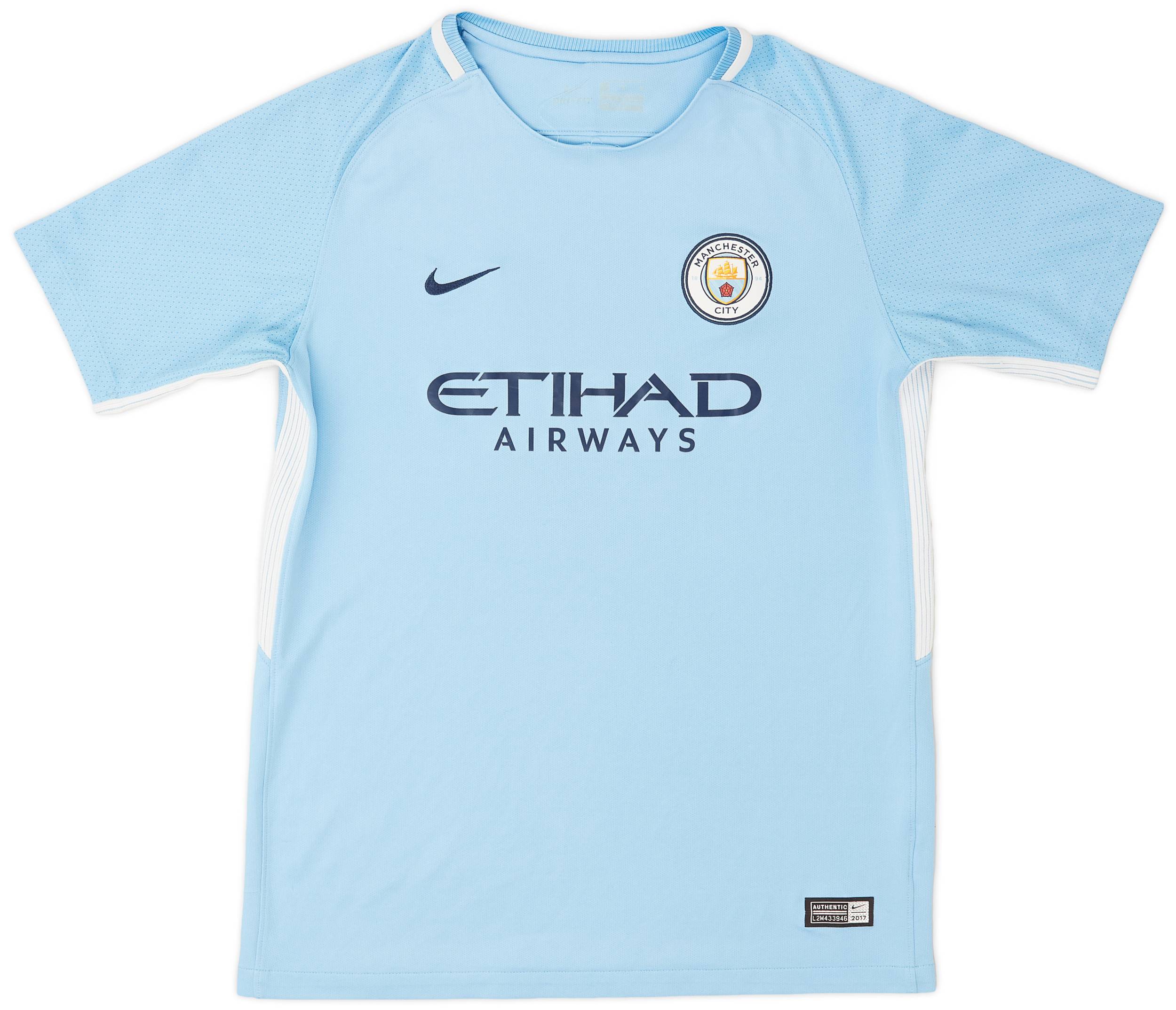 2017-18 Manchester City Home Shirt - 9/10 - (XL.Boys)