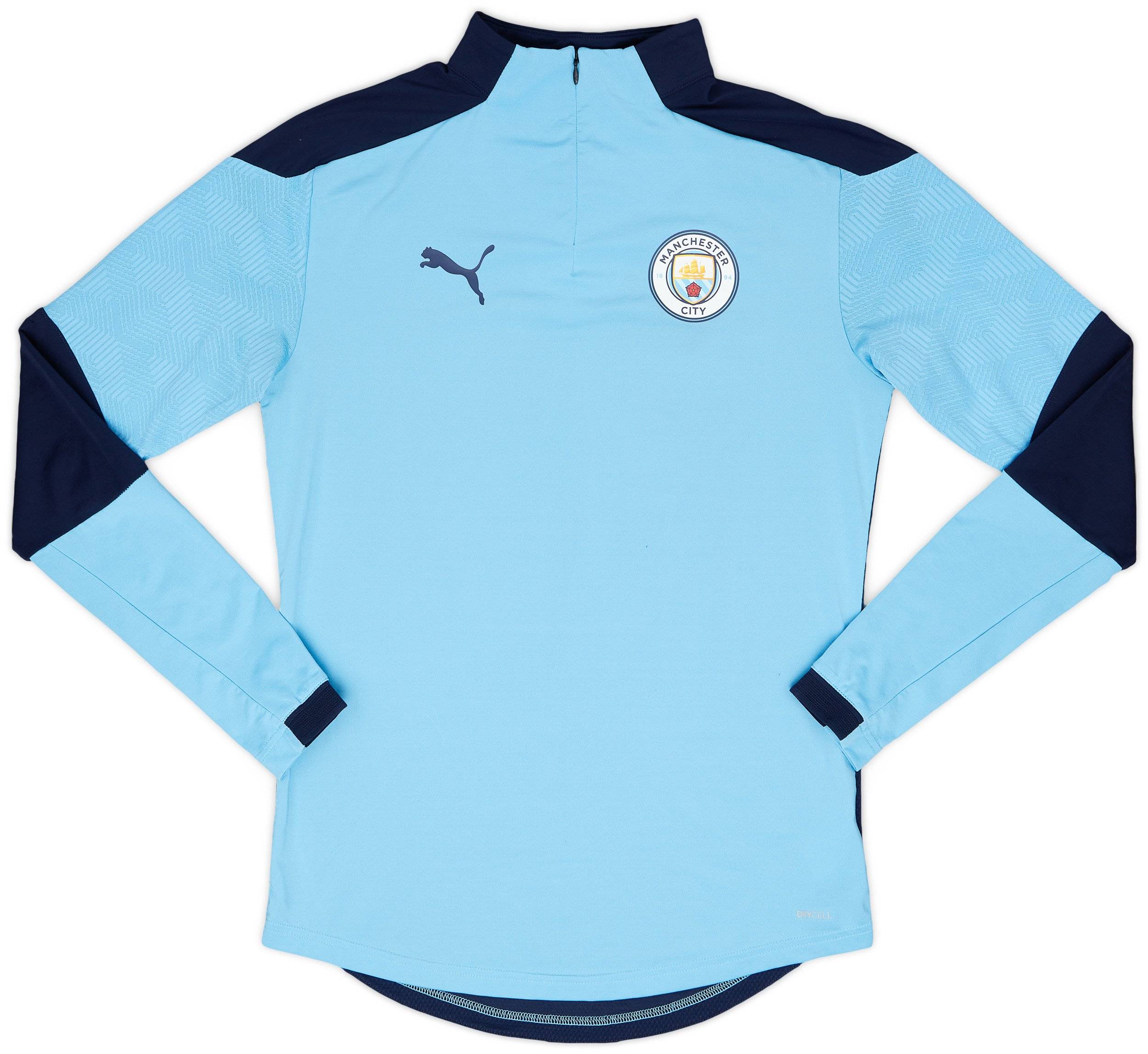 2019-20 Manchester City Puma 1/4 Zip Drill Top - 10/10 - (S)