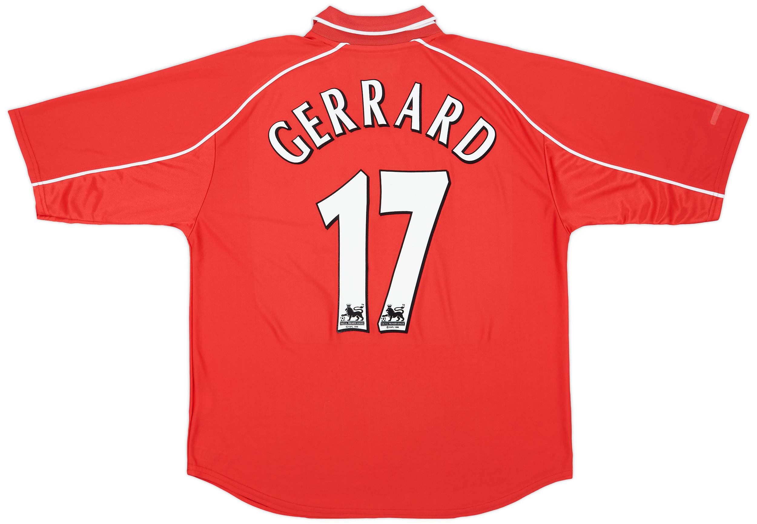 2000-02 Liverpool Home Shirt Gerrard #17 - 8/10 - (L)