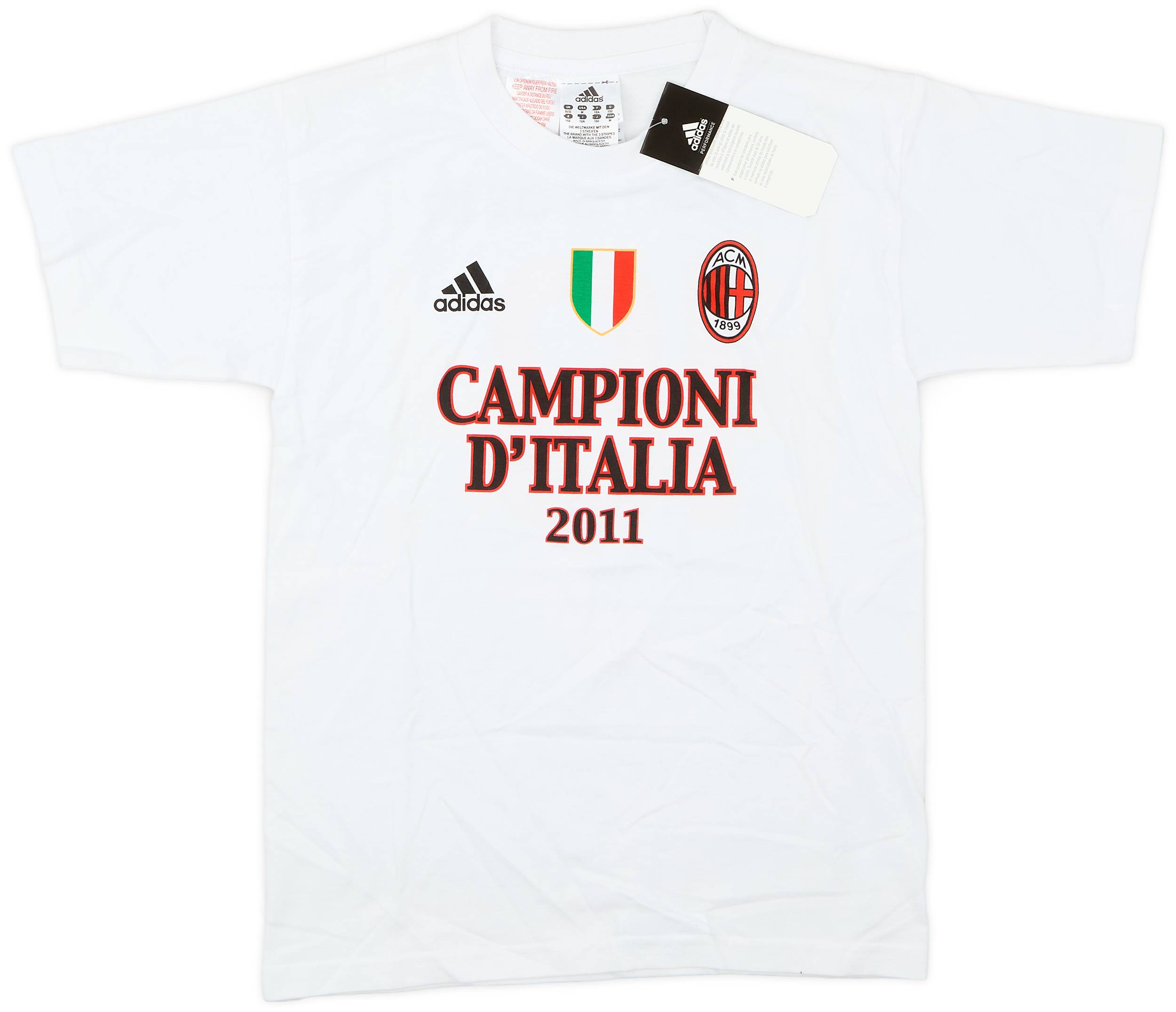 2011 AC Milan adidas 'Campioni' Cotton Tee (M.Boys)