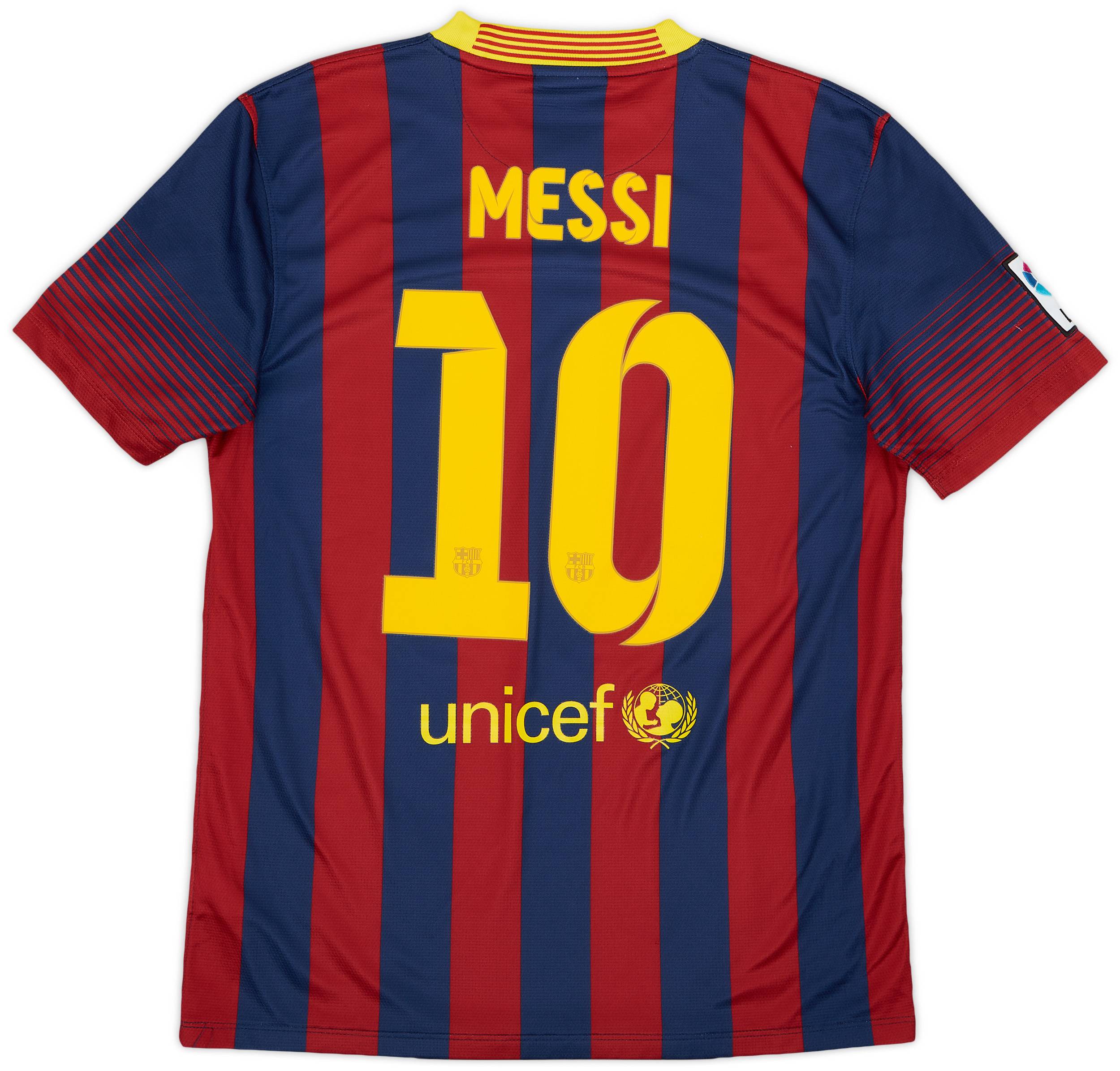 2013-14 Barcelona Home Shirt Messi #10 - 9/10 - (M)