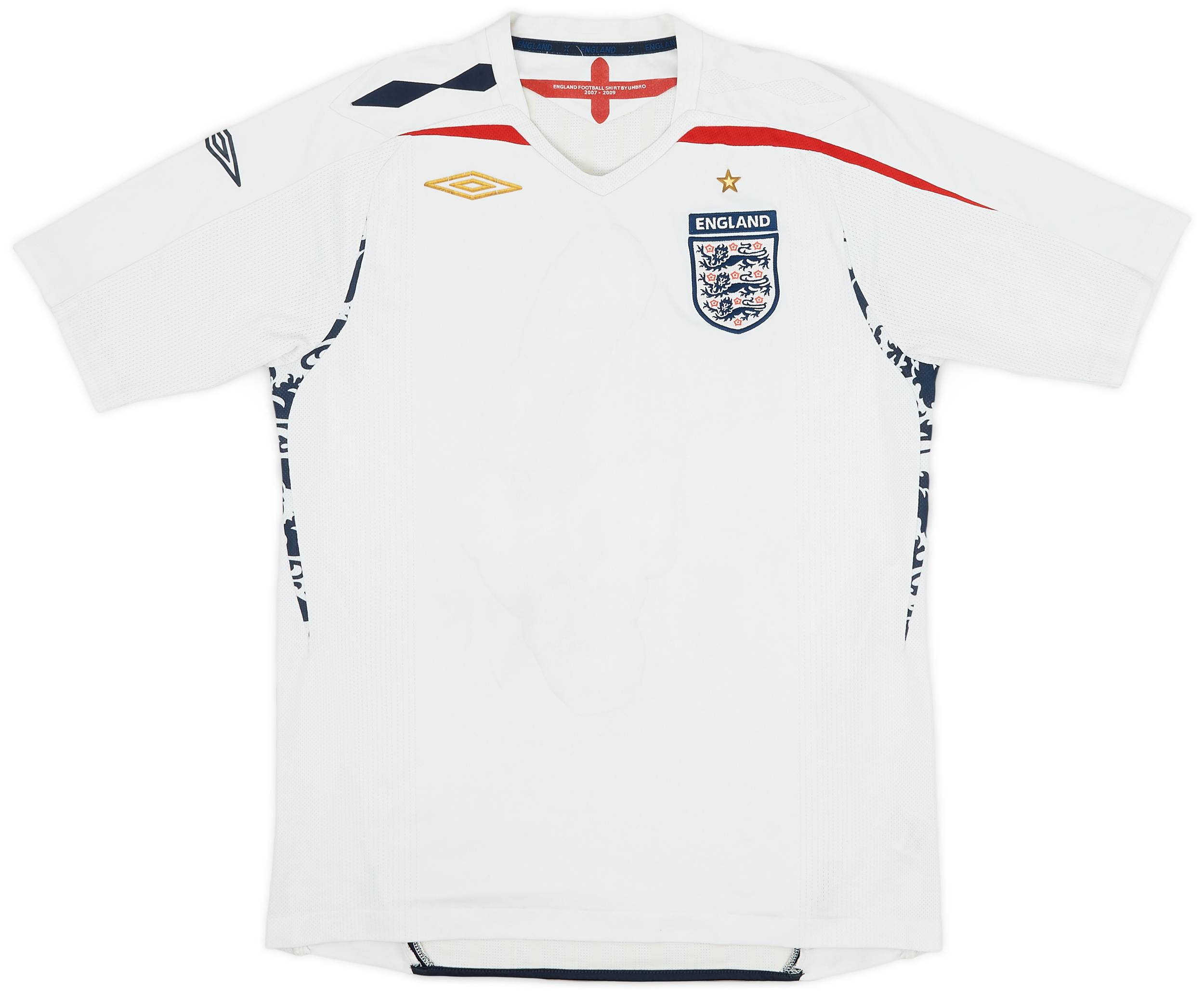 2007-09 England Home Shirt - 4/10 - (S)