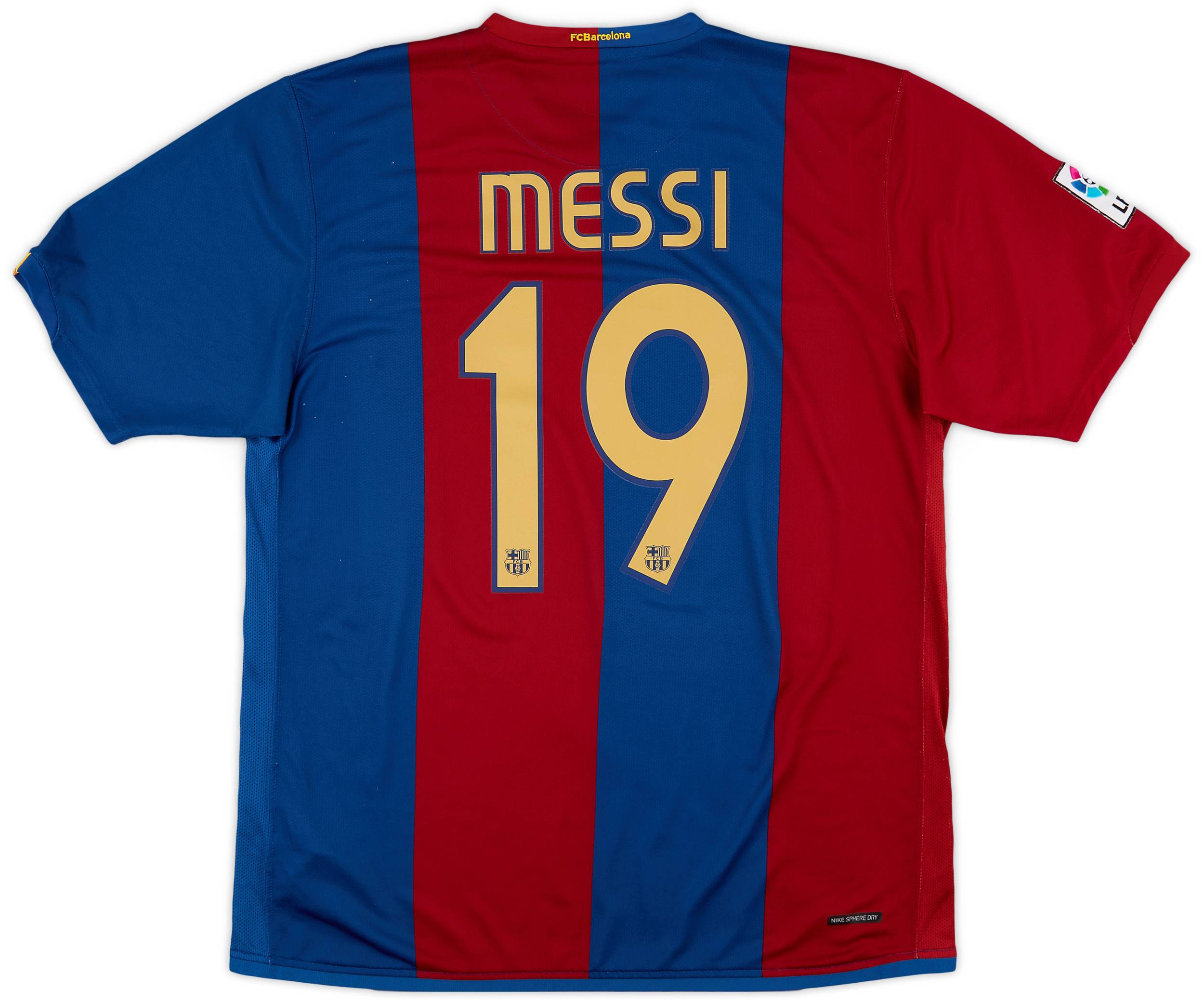 2006-07 Barcelona Home Shirt Messi #19 - 9/10 - (XL)