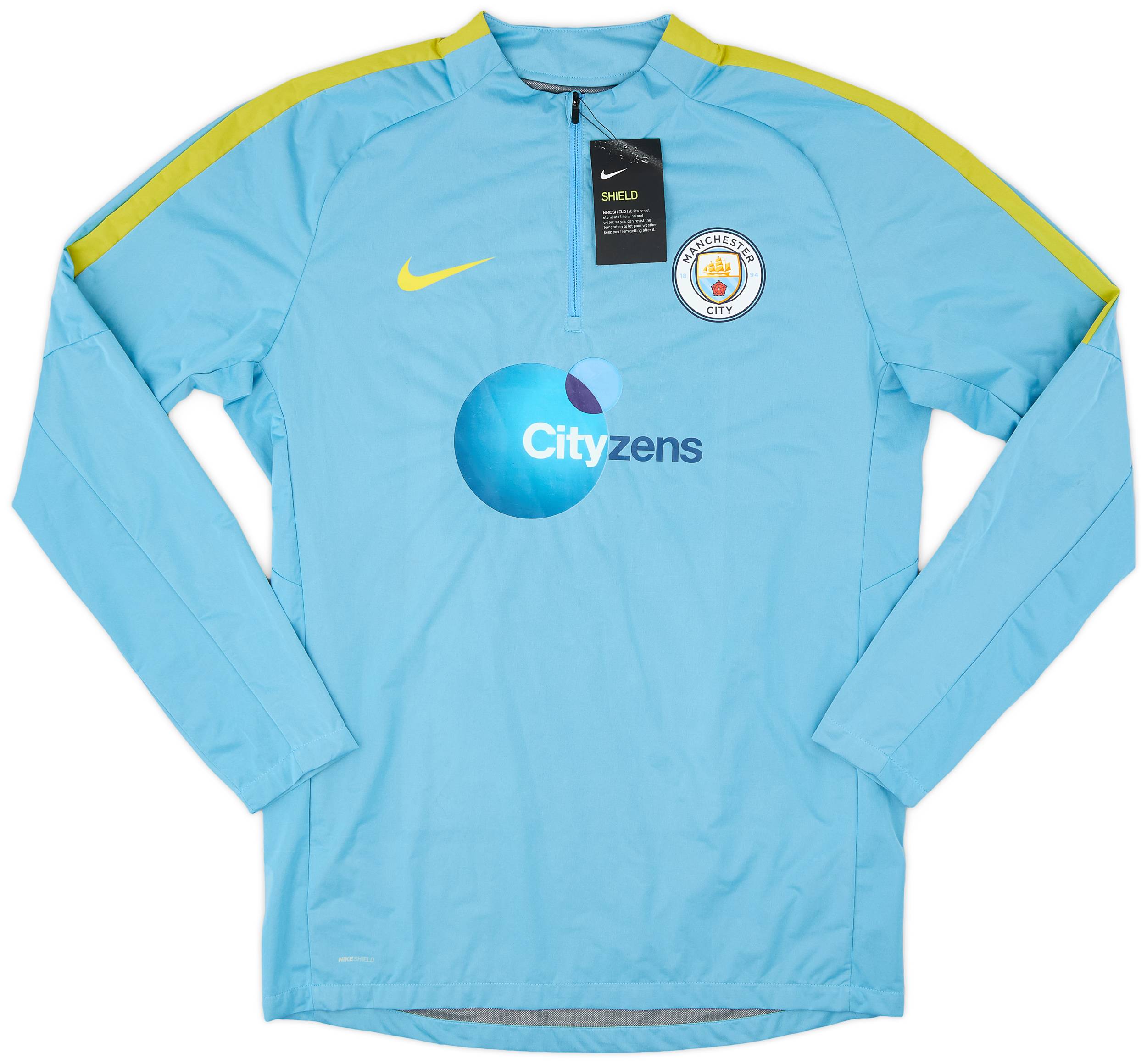 2016-17 Manchester City Player Issue Nike 1/4 Zip Training Top (M)