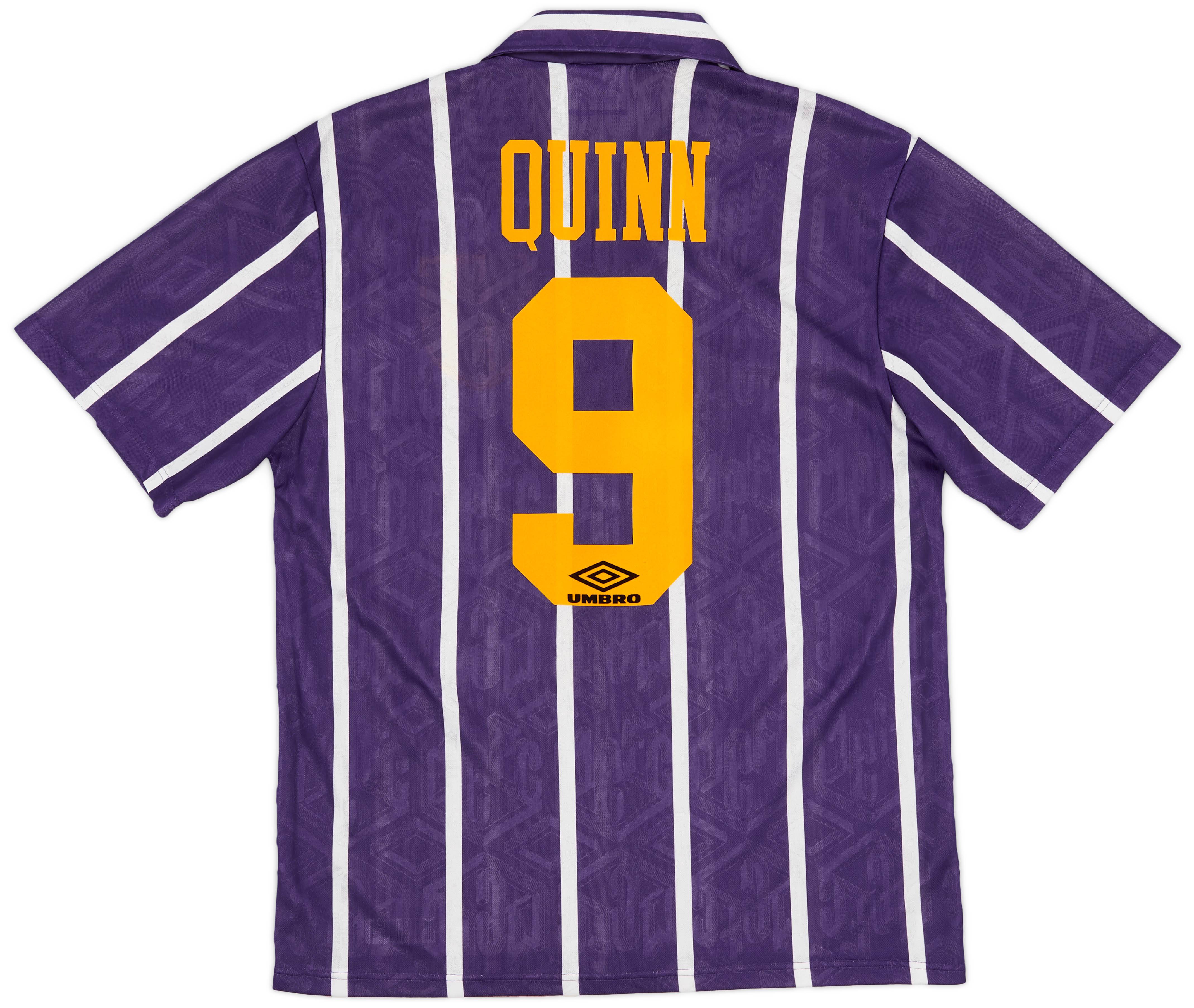 1993-94 Manchester City Away Shirt Quinn #9 - 9/10 - (M)