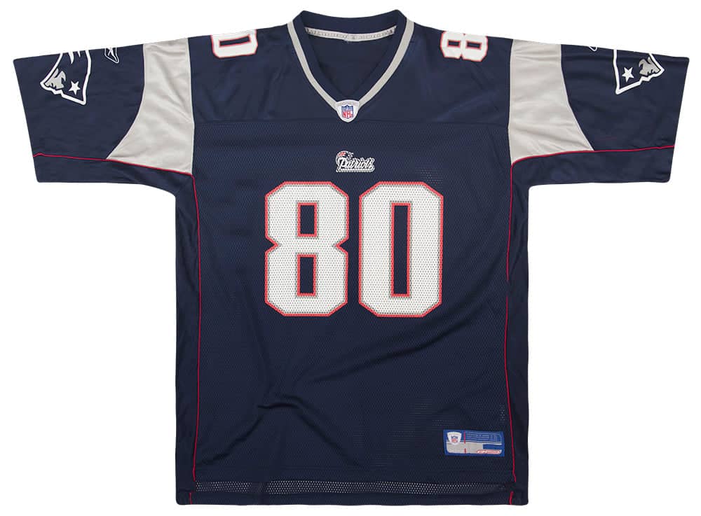 2002 04 New England Patriots Brown 80 Reebok On Field Jersey Home XXL