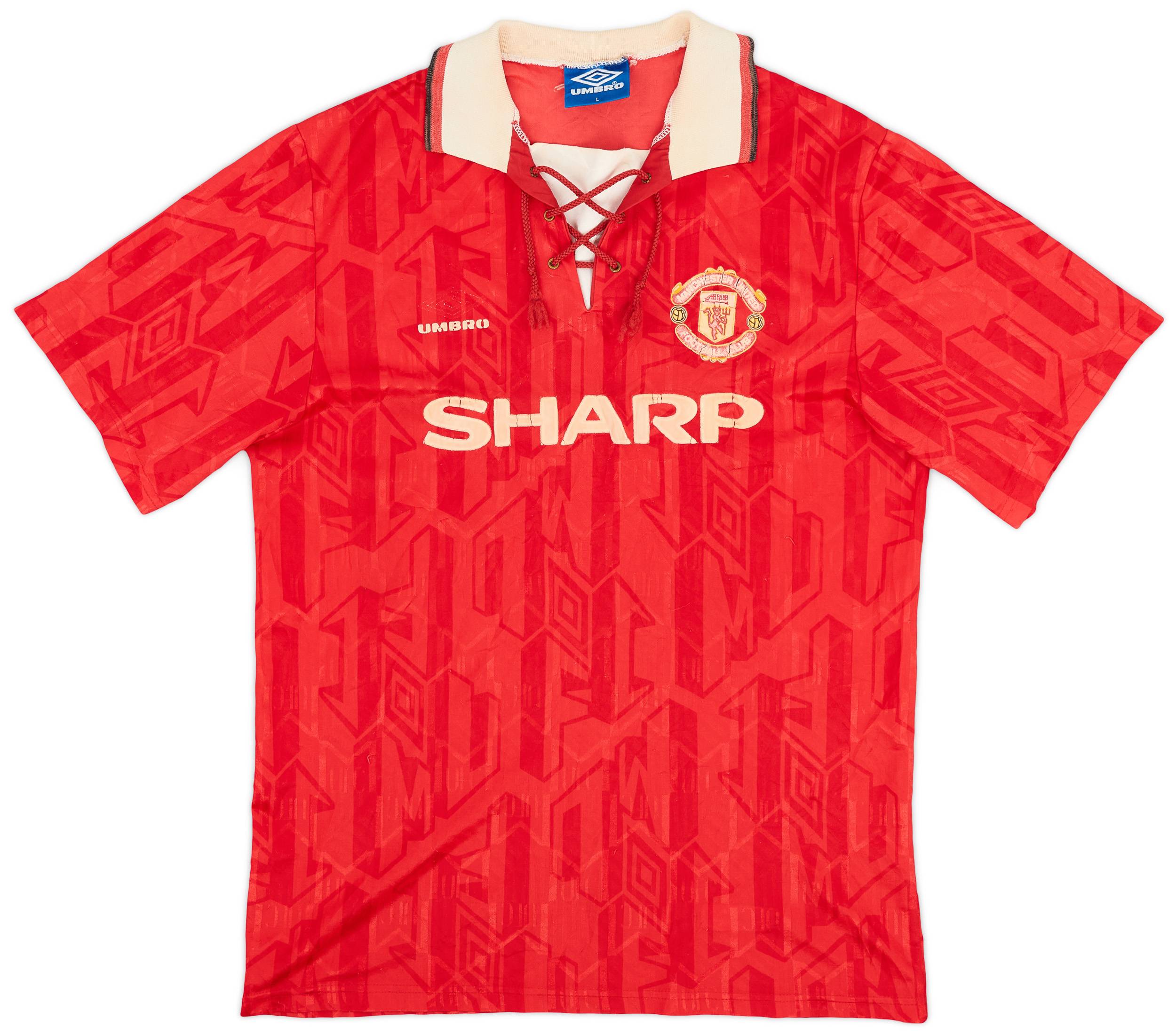 1992-94 Manchester United Home Shirt - 4/10 - (XL)