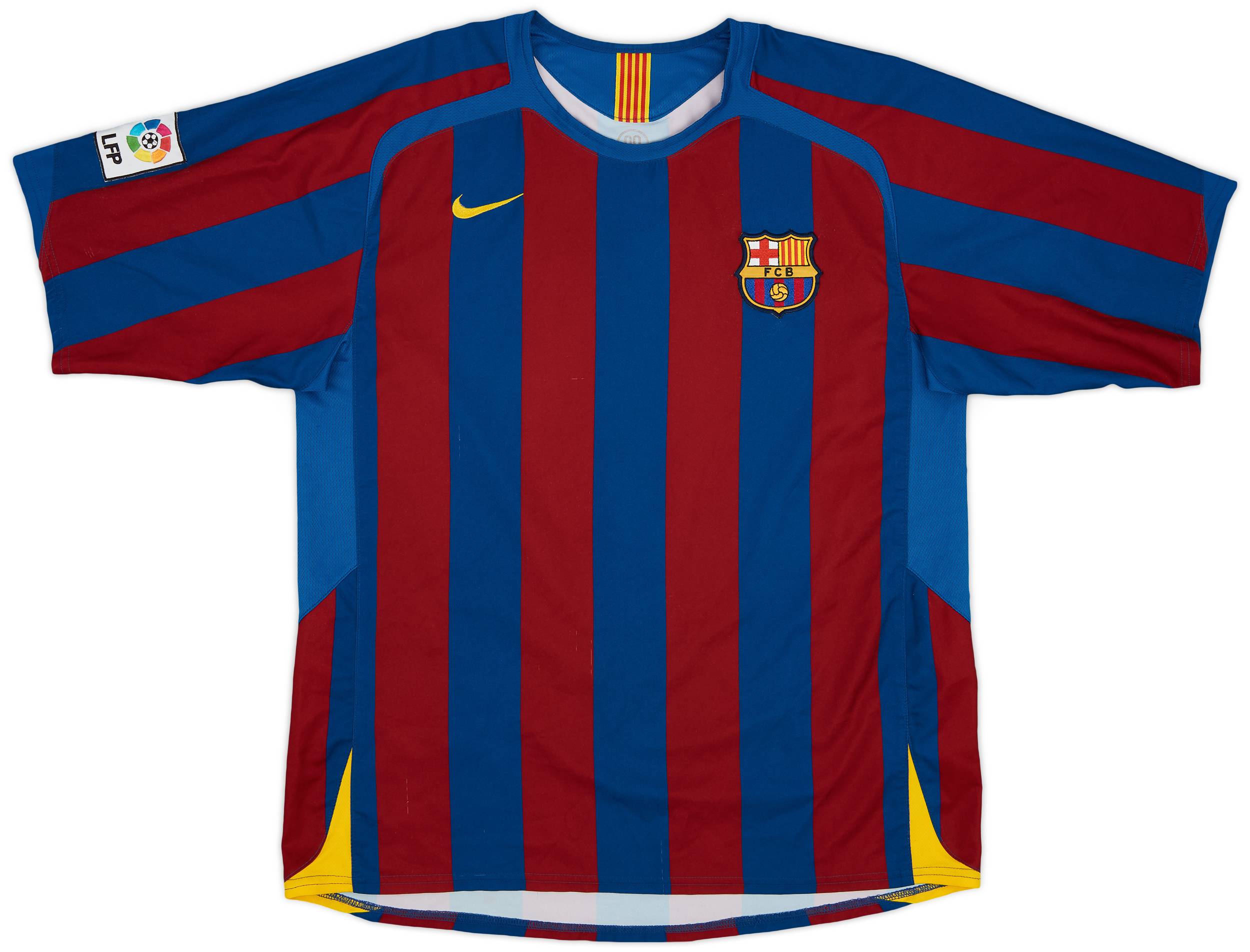 2005-06 Barcelona Home Shirt #6 - 8/10 - (L)