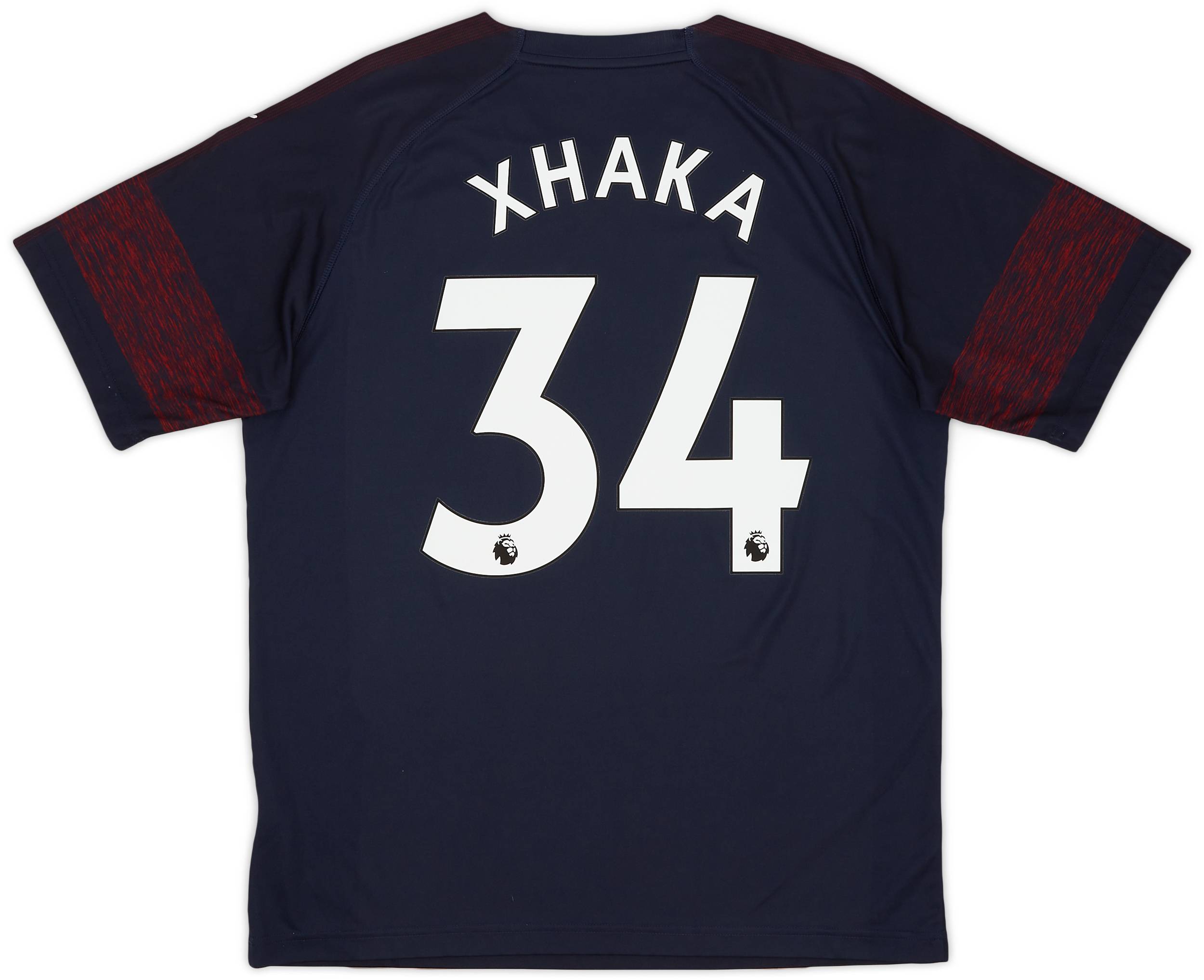 2018 19 Arsenal Away Shirt Xhaka 34 7 10 L