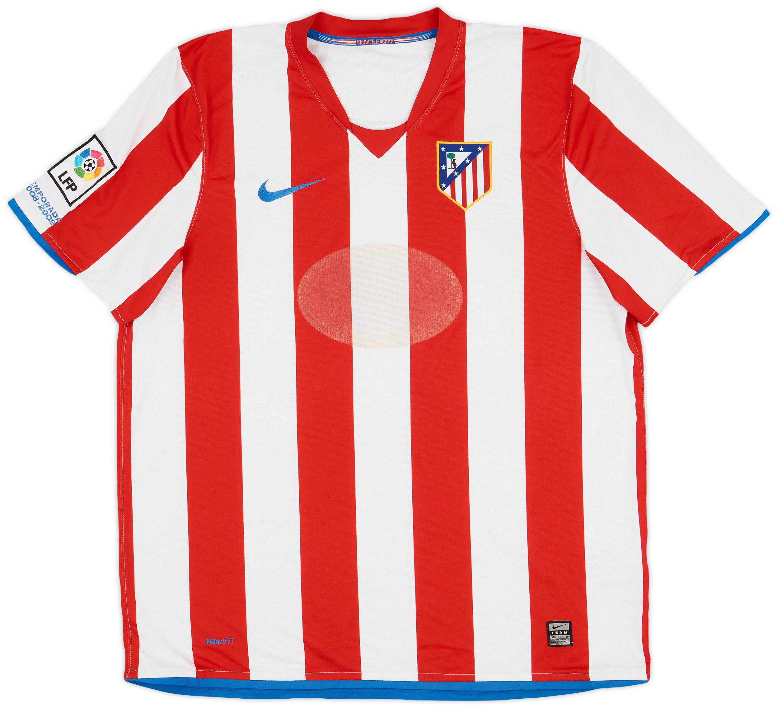 2008-09 Atletico Madrid Home Shirt - 4/10 - (XL)