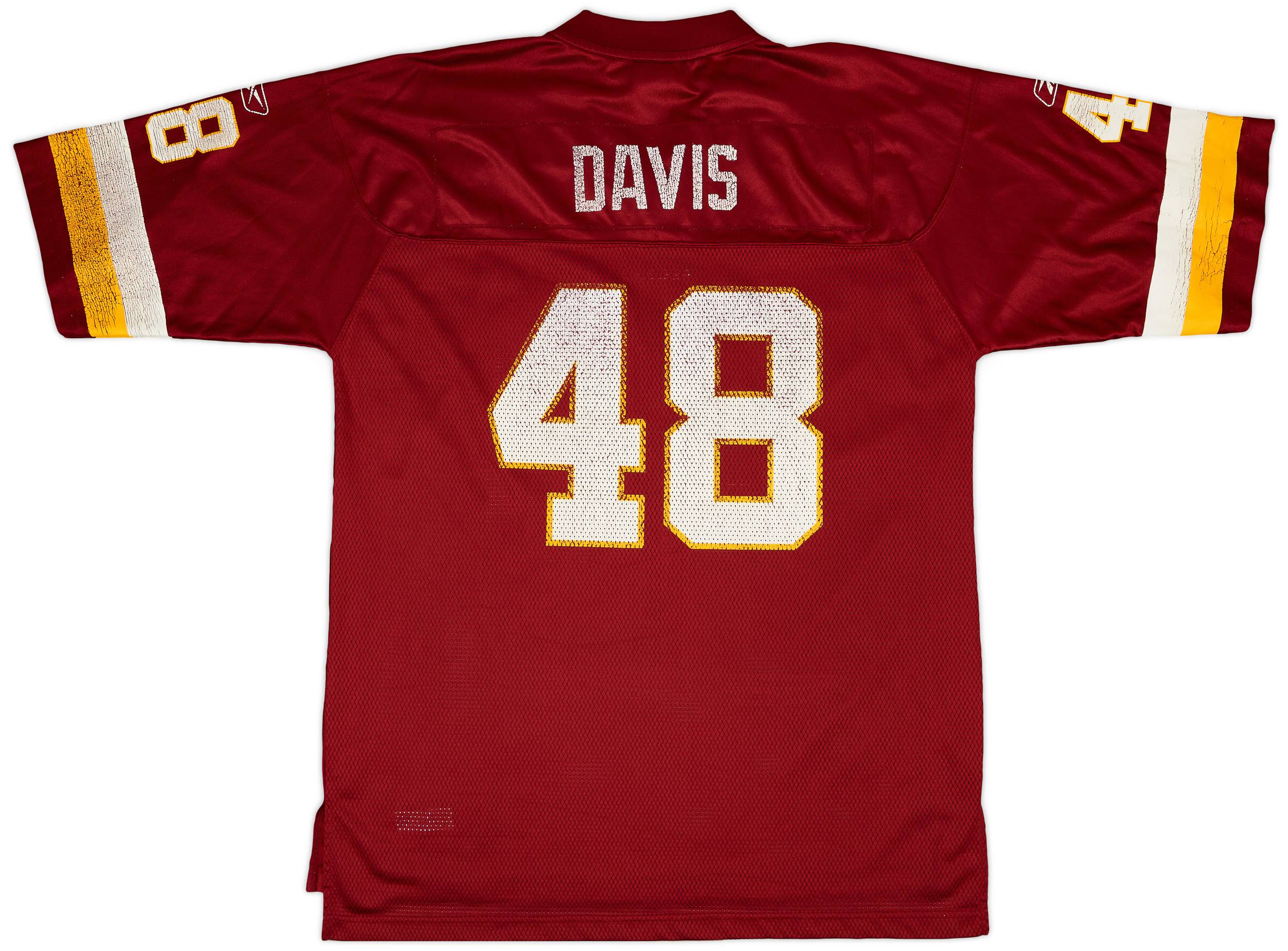 2002 Washington Redskins Davis #48 Reebok On Field Home Jersey