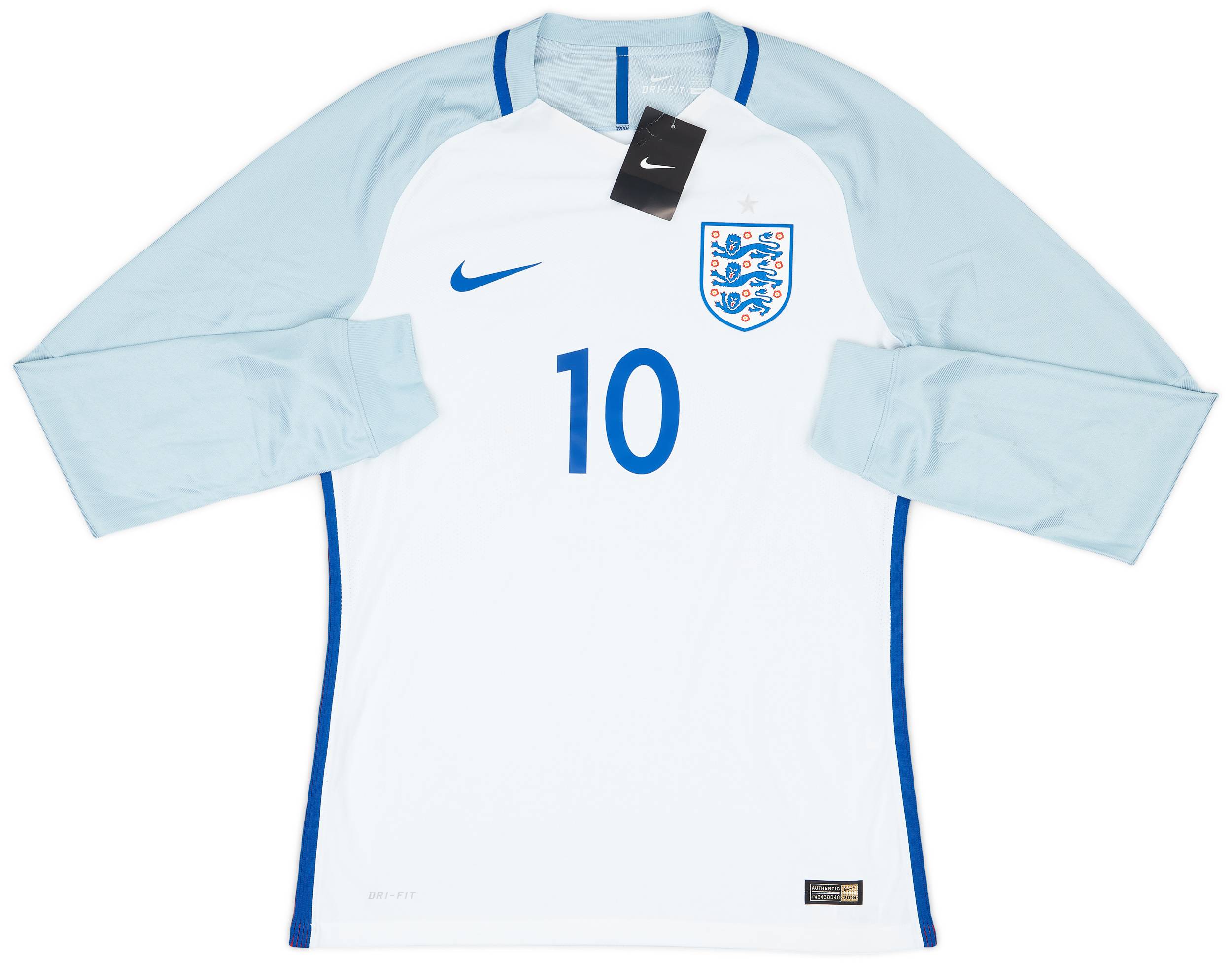 2016-17 England Match Issue Home L/S Shirt #10