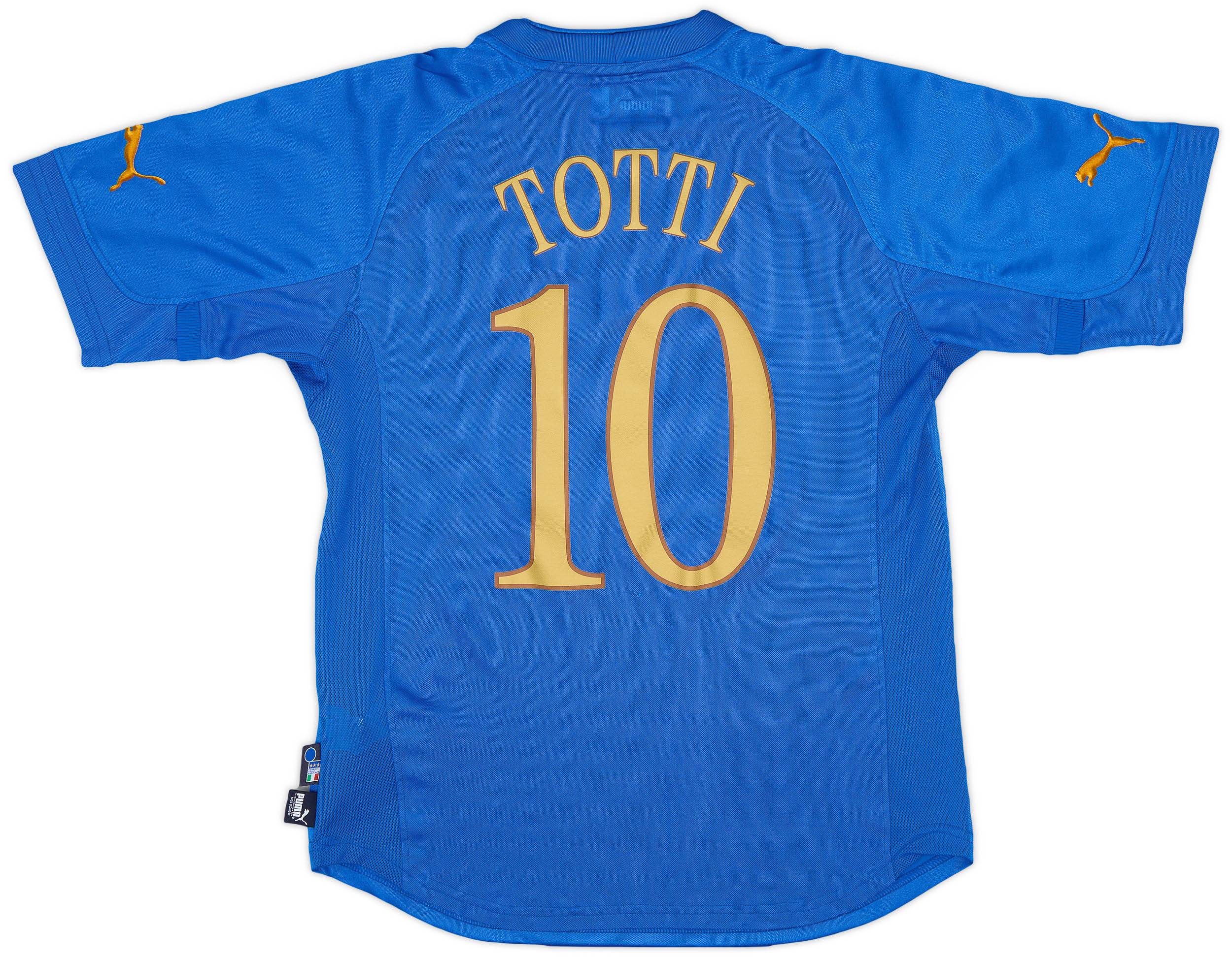 2004-06 Italy Home Shirt Totti #10 - 6/10 - (M)
