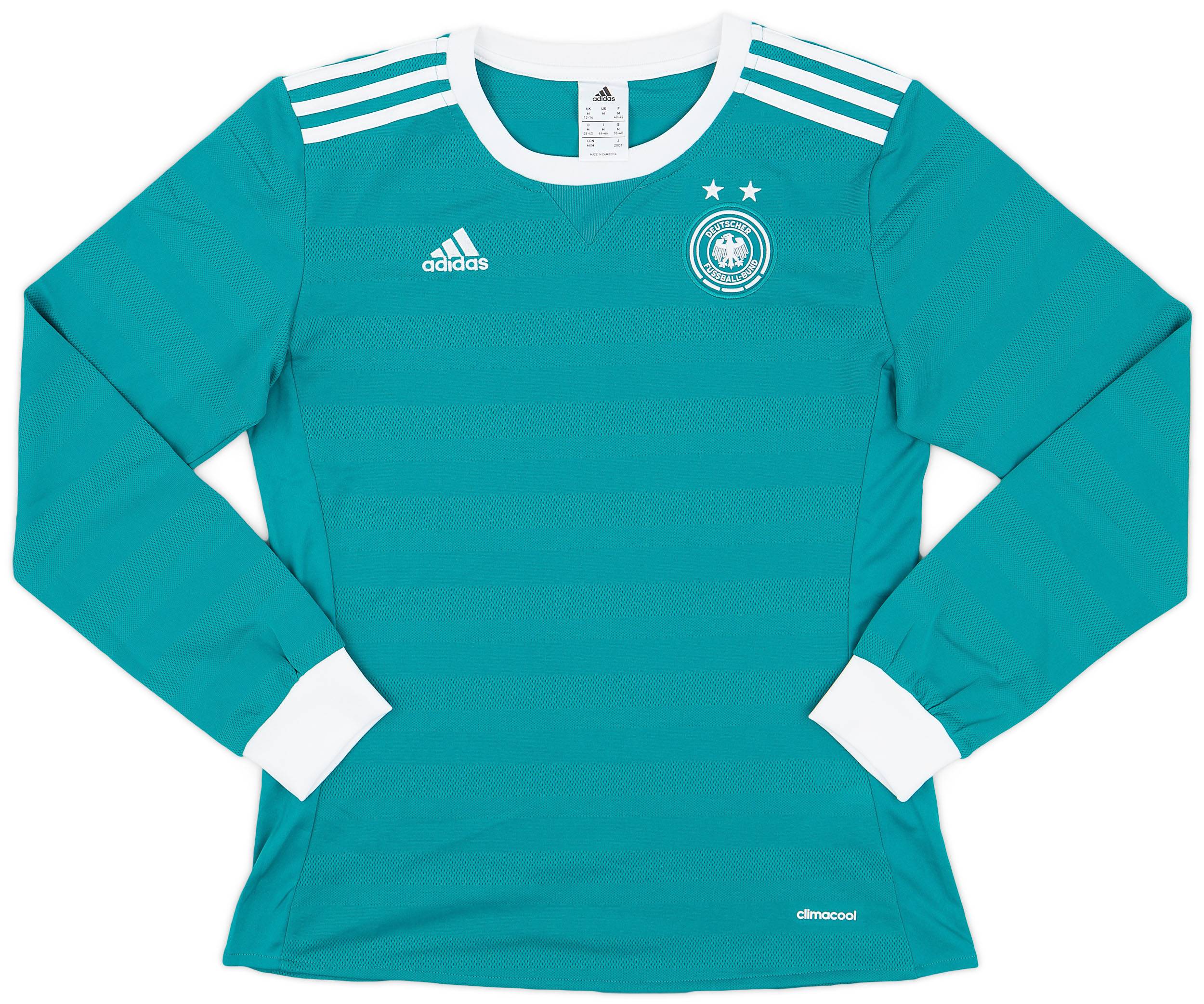 2017 Germany Women's Away L/S Shirt - 9/10 - (Women's M)