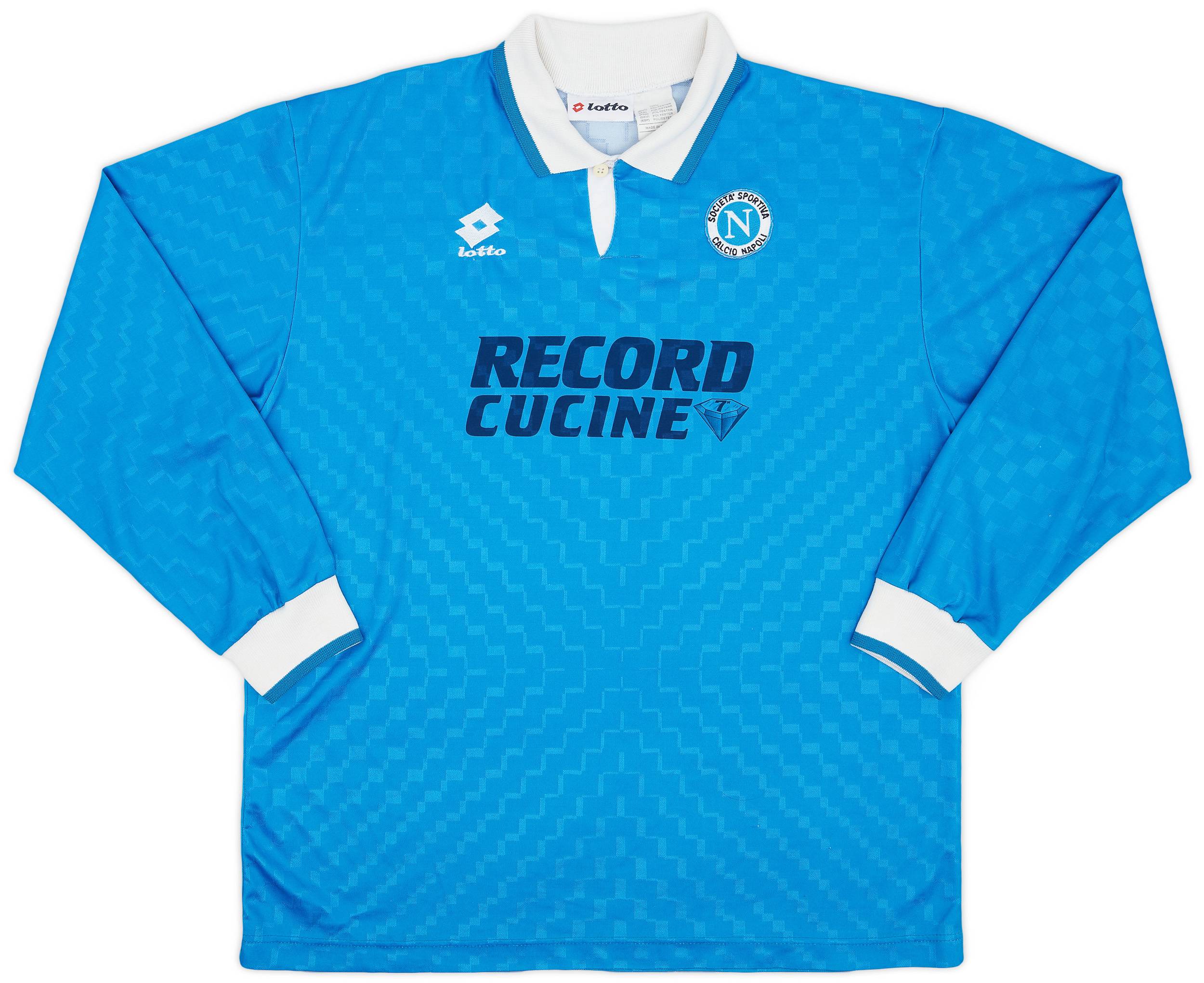 1994-96 Napoli Match Issue Home L/S Shirt #16