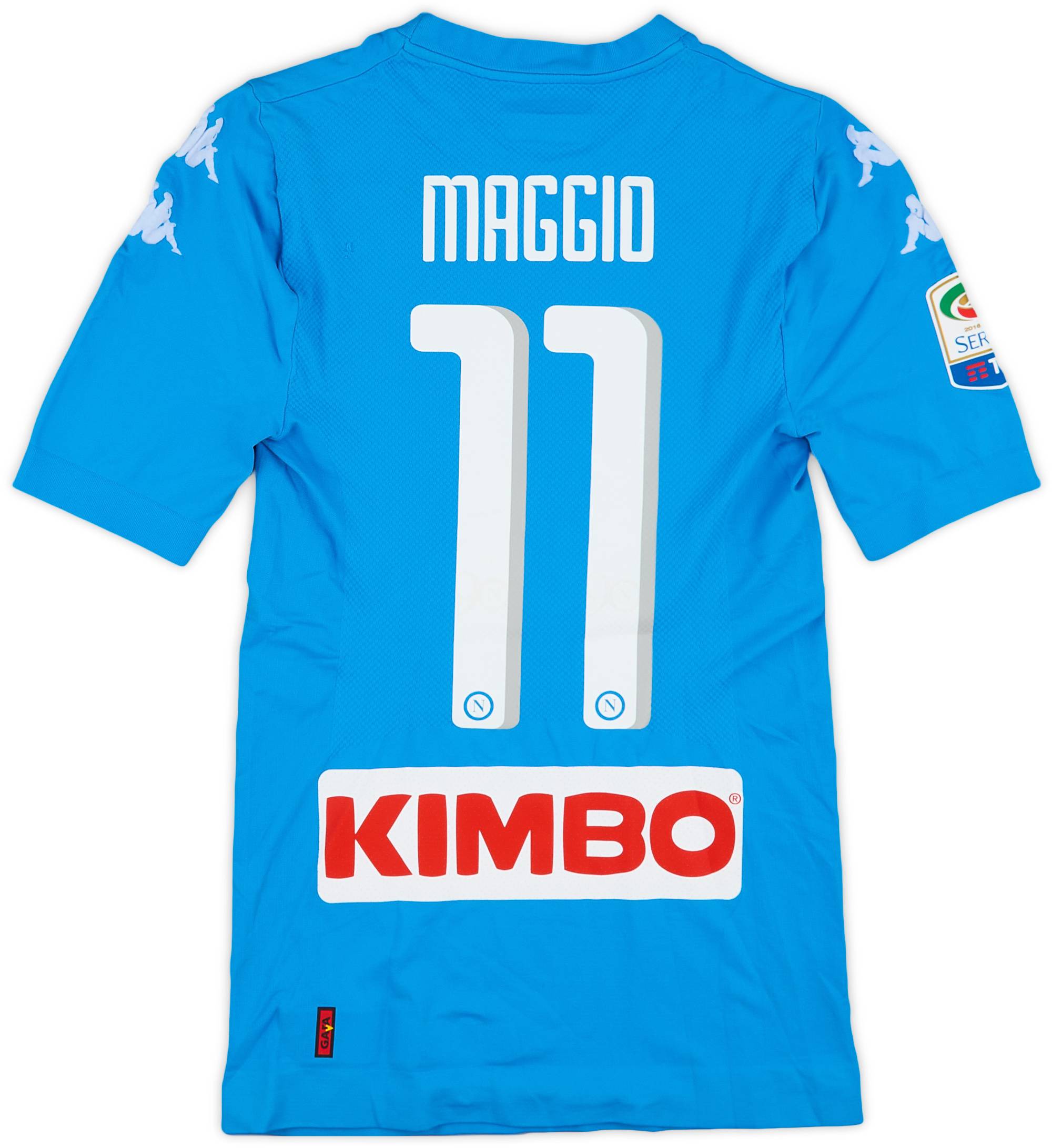2016-17 Napoli Match Issue Home Shirt Maggio #11