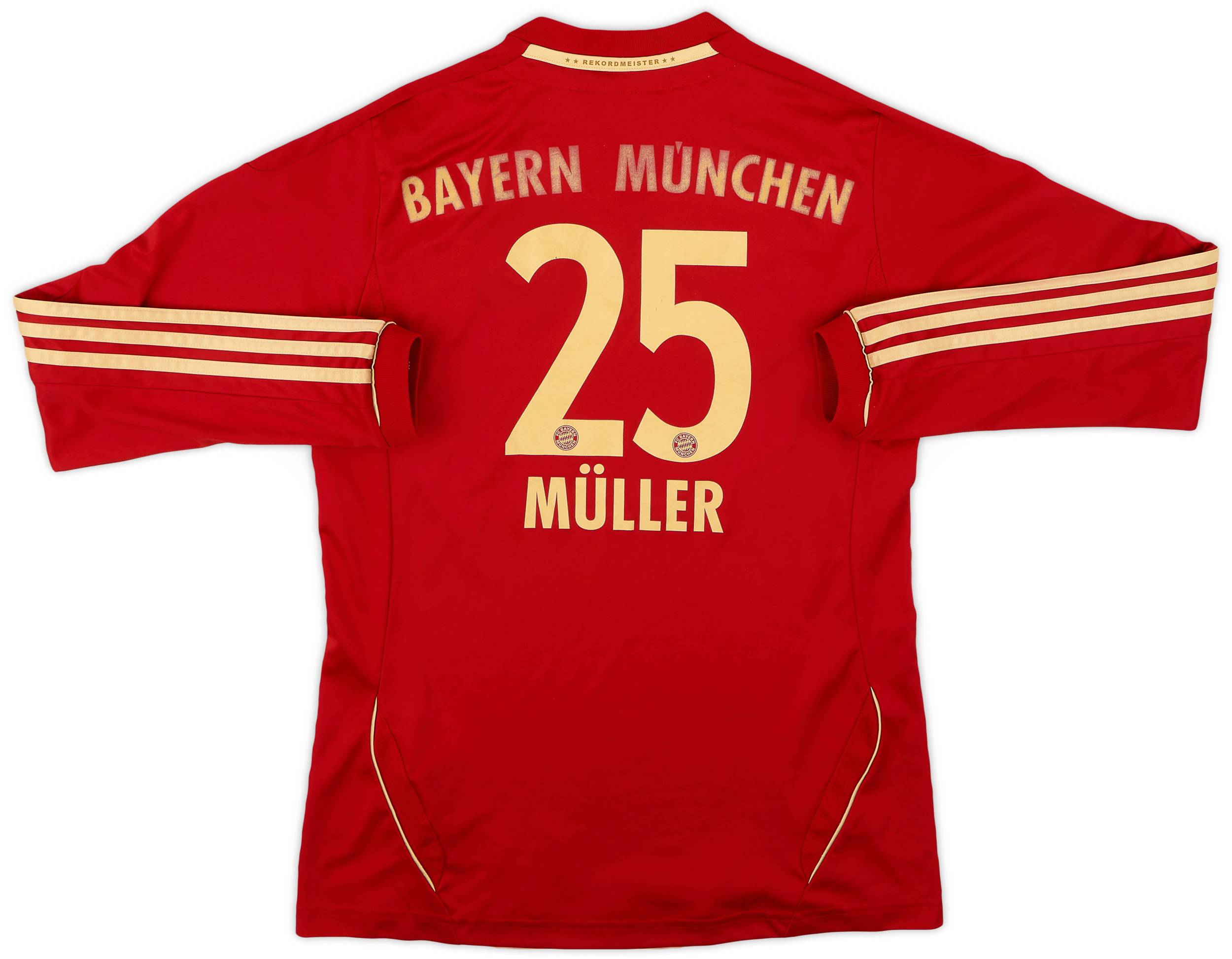 2011-13 Bayern Munich Home L/S Shirt Muller #25 - 5/10 - (L.Boys)