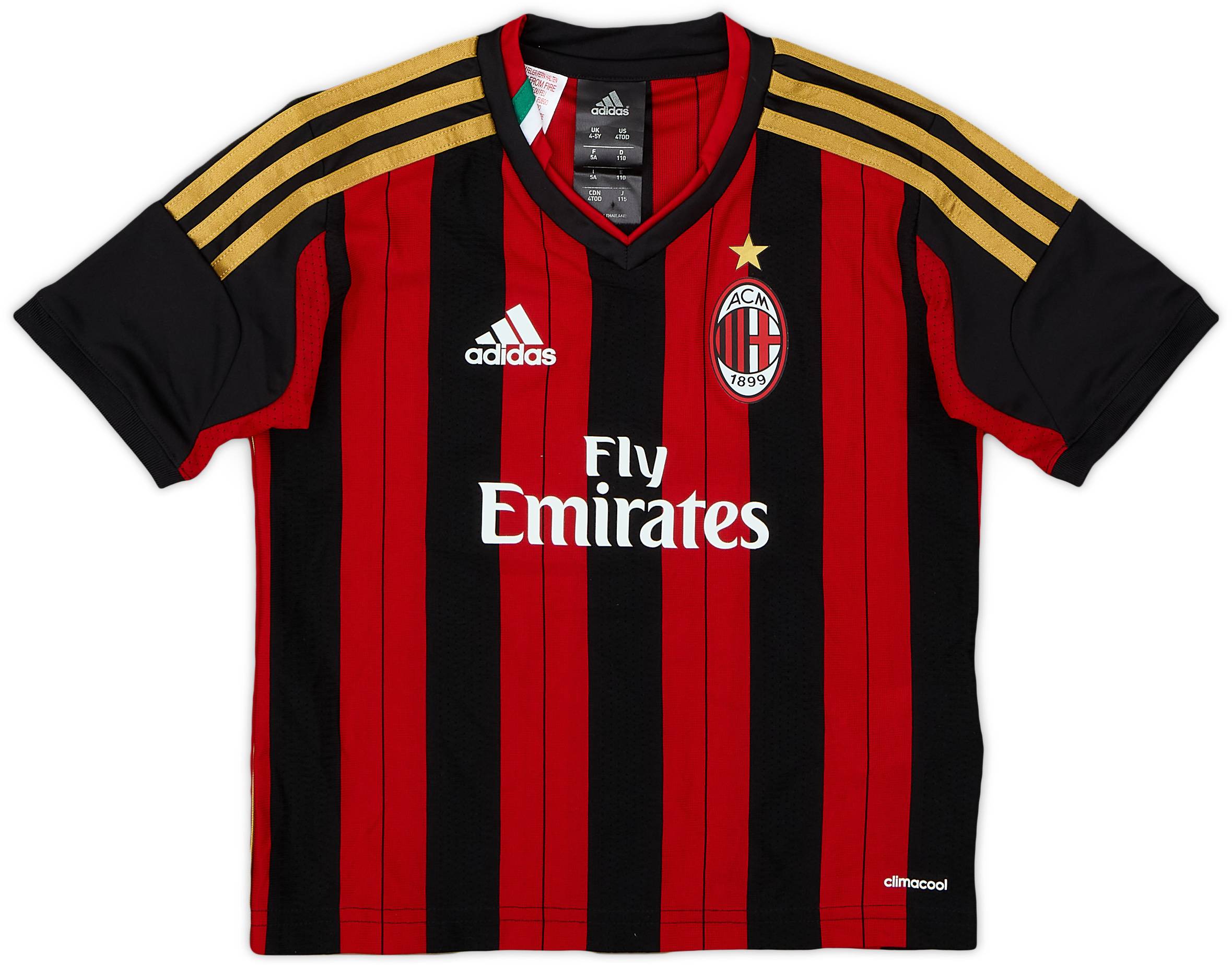 2013-14 AC Milan Home Shirt - 9/10 - (XS.Boys)