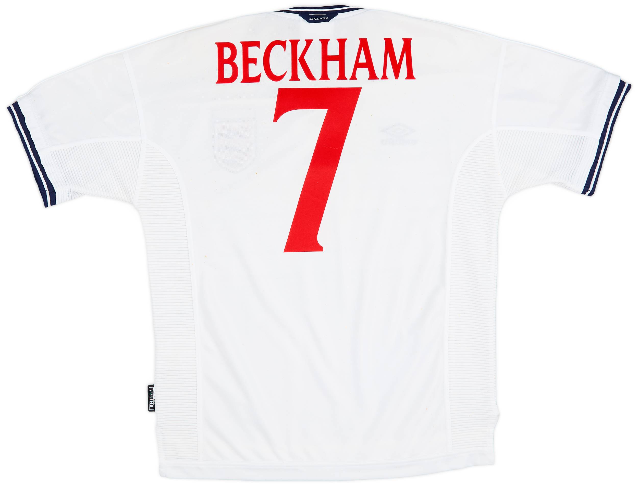 1999-01 England Home Shirt Beckham #7 - 6/10 - (M)