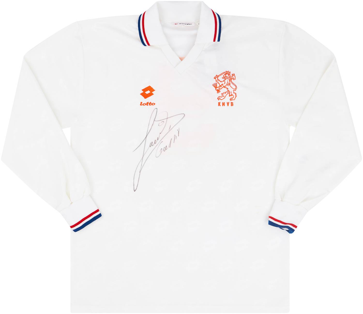 1992-94 Holland Match Issue Signed Away L/S Shirt #9 (Gullit)