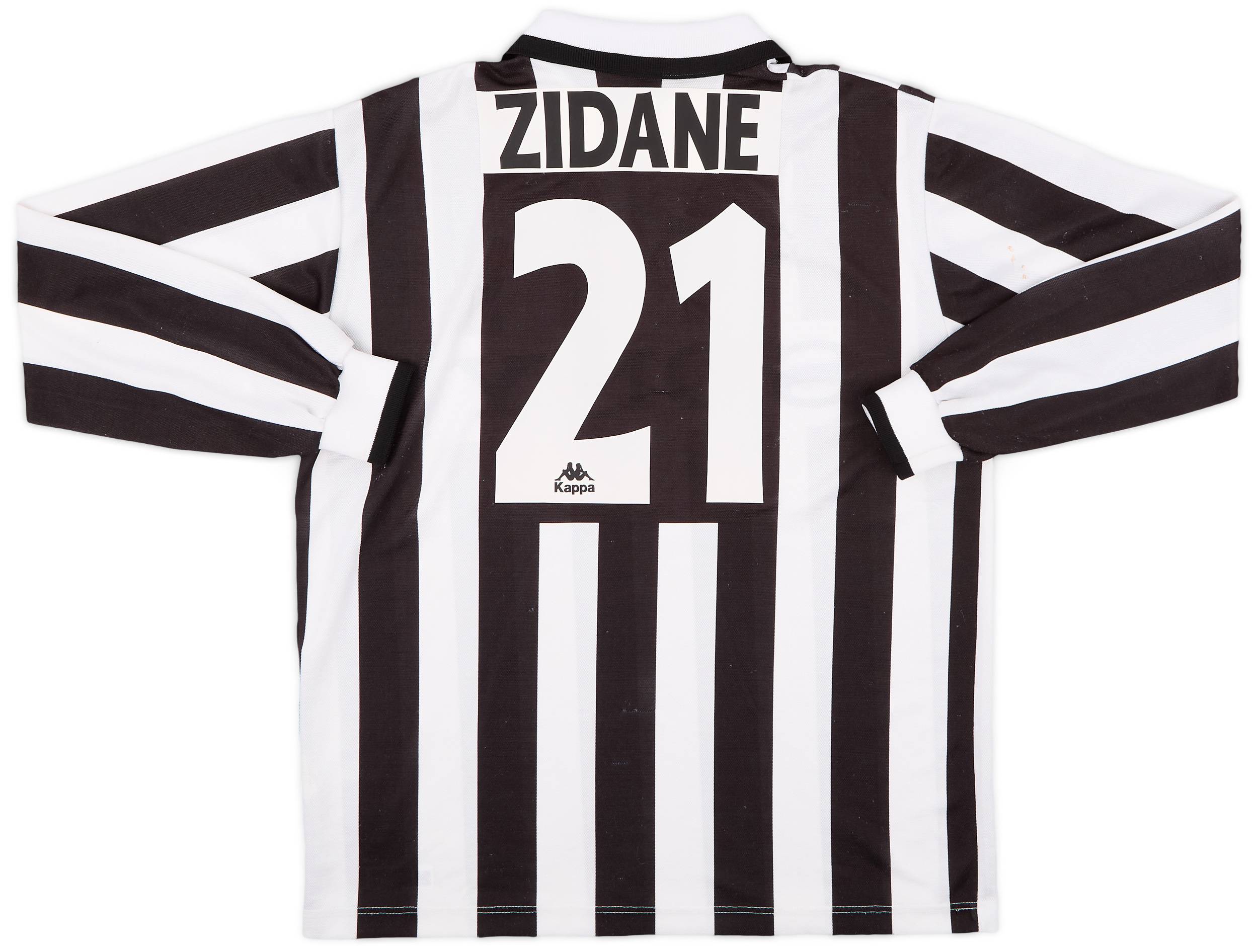 1995-97 Juventus Home L/S Shirt Zidane #21 - 8/10 - (L)