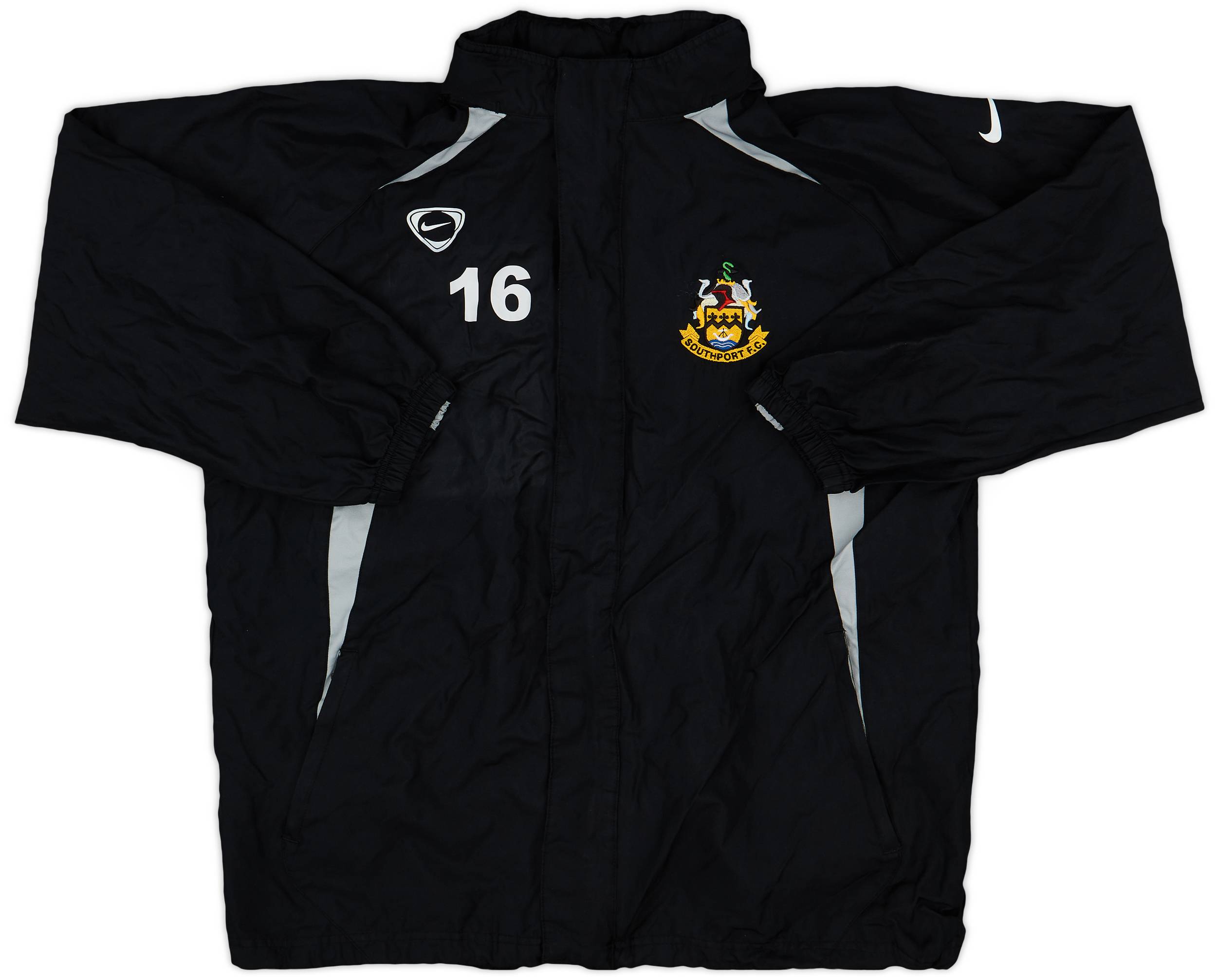 2007-08 Southport Nike Player Issue Hooded Rain Jacket #16 - 9/10 - (L)